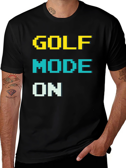 Golf Mode On T-Shirt - Pixelated Design