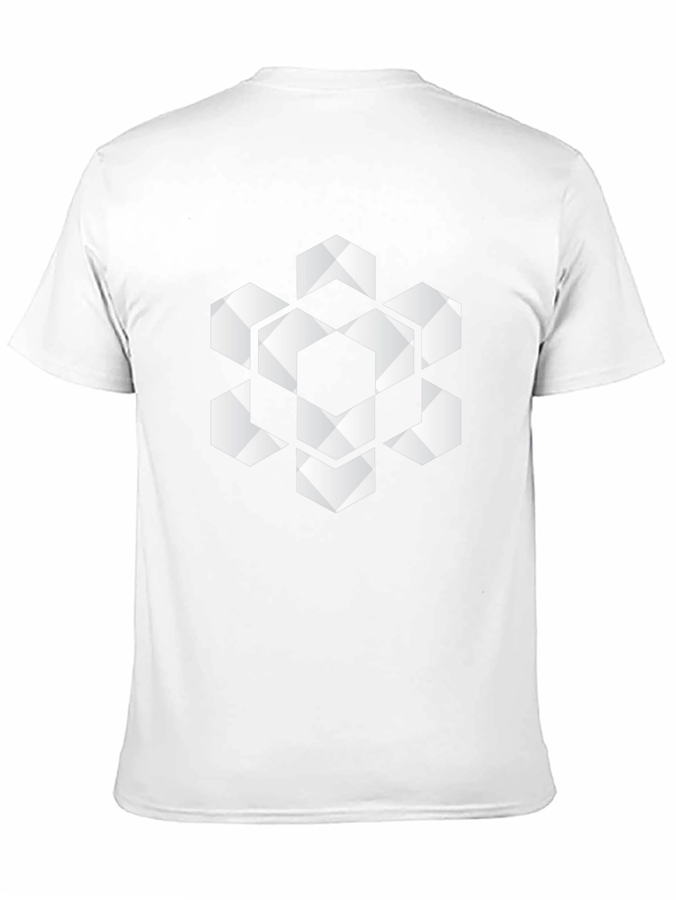 Geometric Hexagon Graphic Tee - Stylish Black T-Shirt