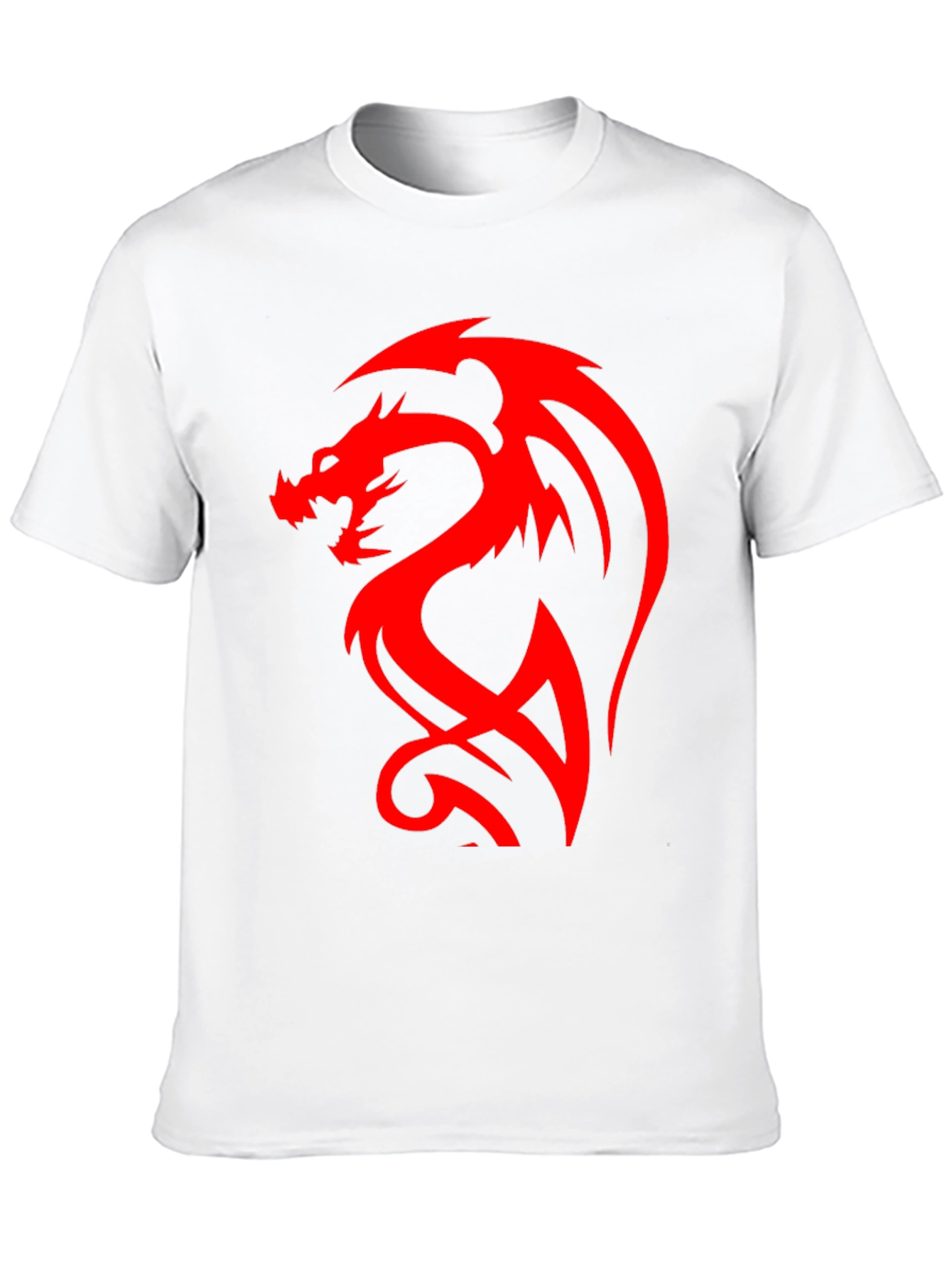 Dragon Graphic Black T-Shirt - Bold Red Design