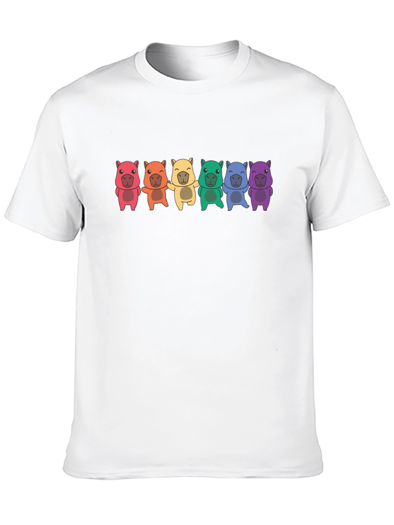 Rainbow Wombat T-Shirt - Black Cotton Tee