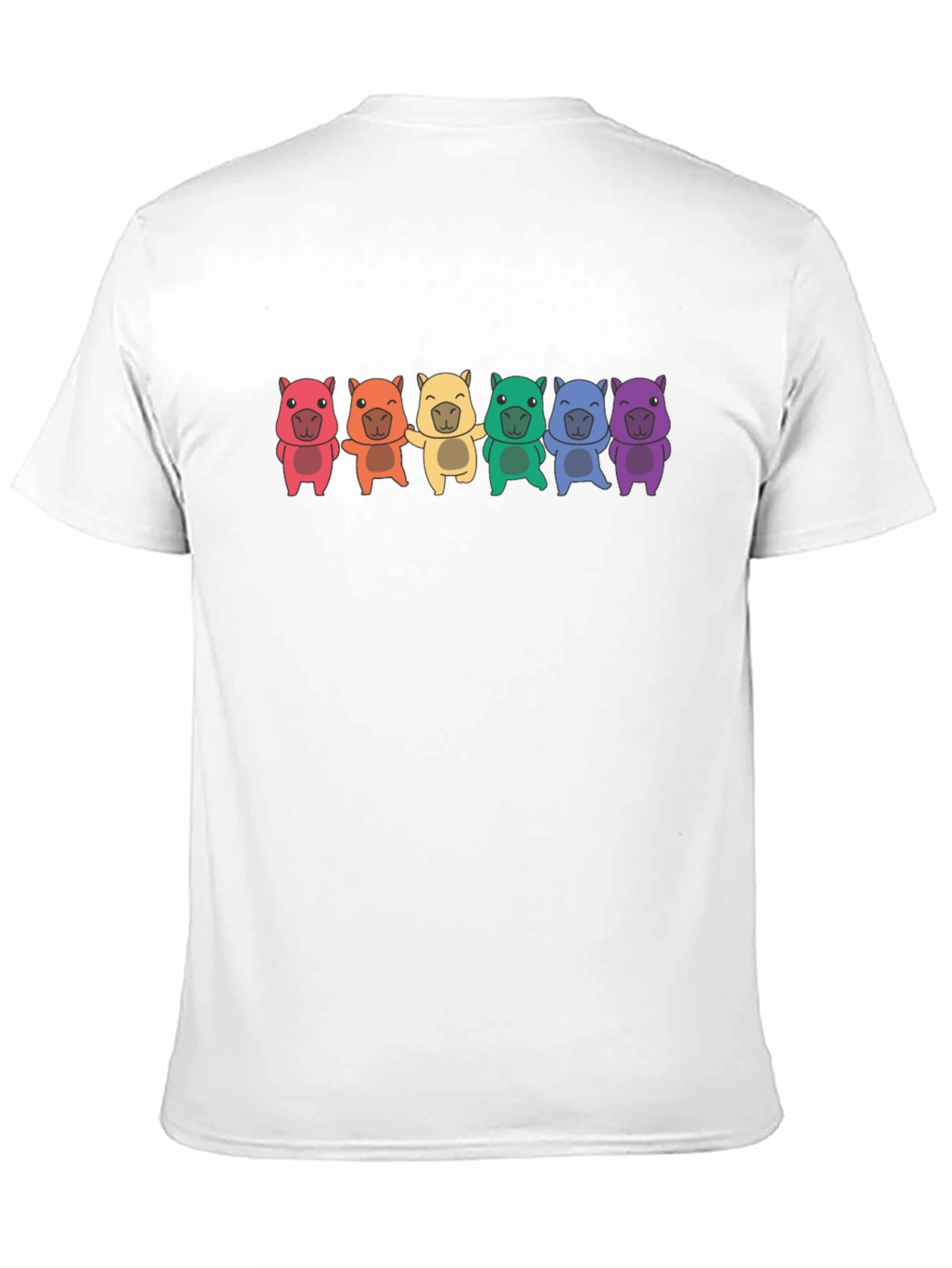 Rainbow Wombat T-Shirt - Black Cotton Tee
