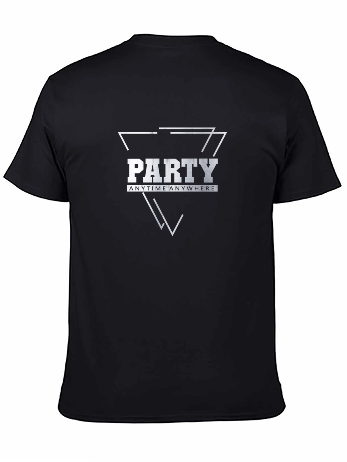Party Anytime Anywhere Black Graphic Tee