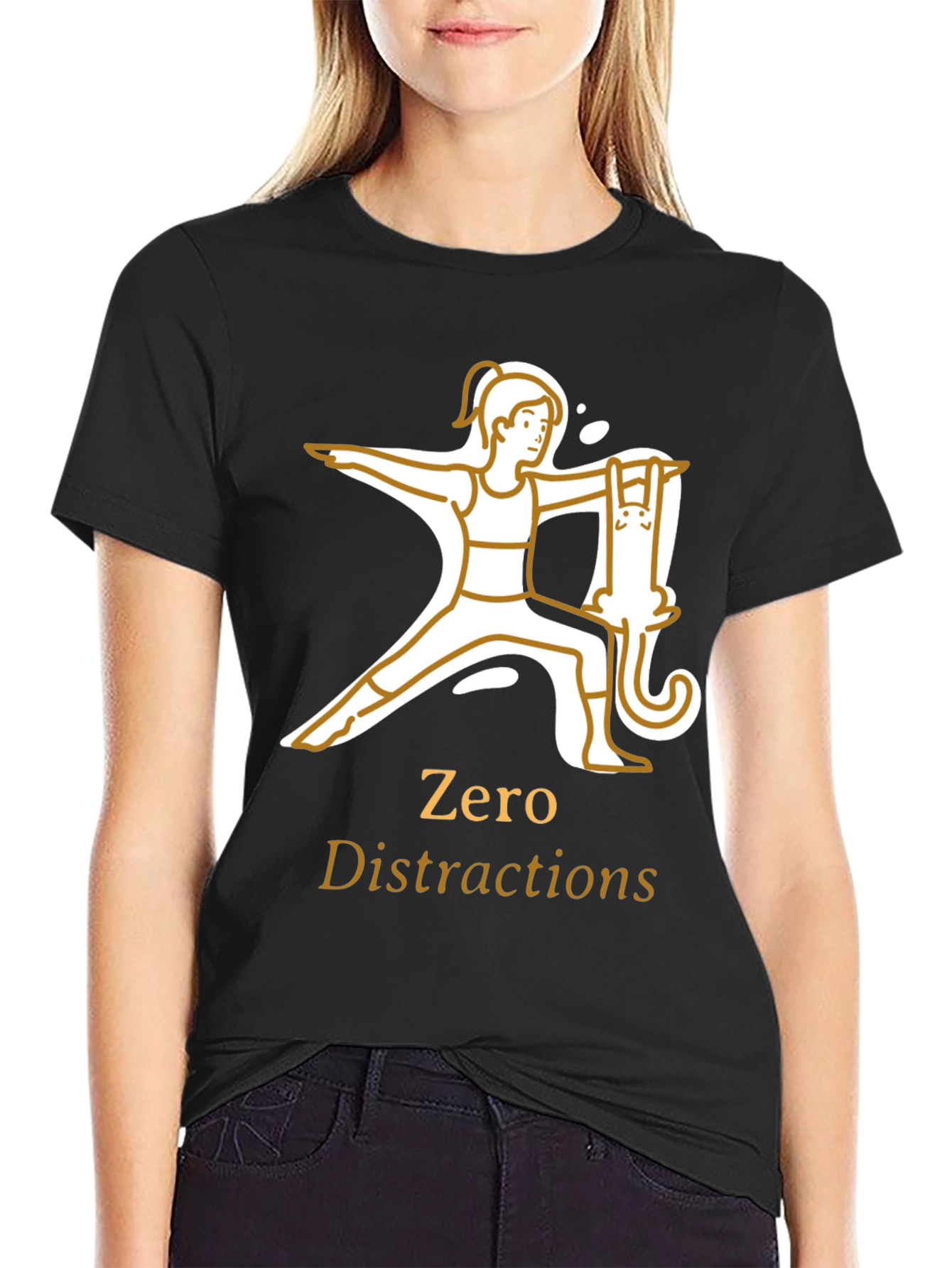 Zero Distractions Yoga T-Shirt