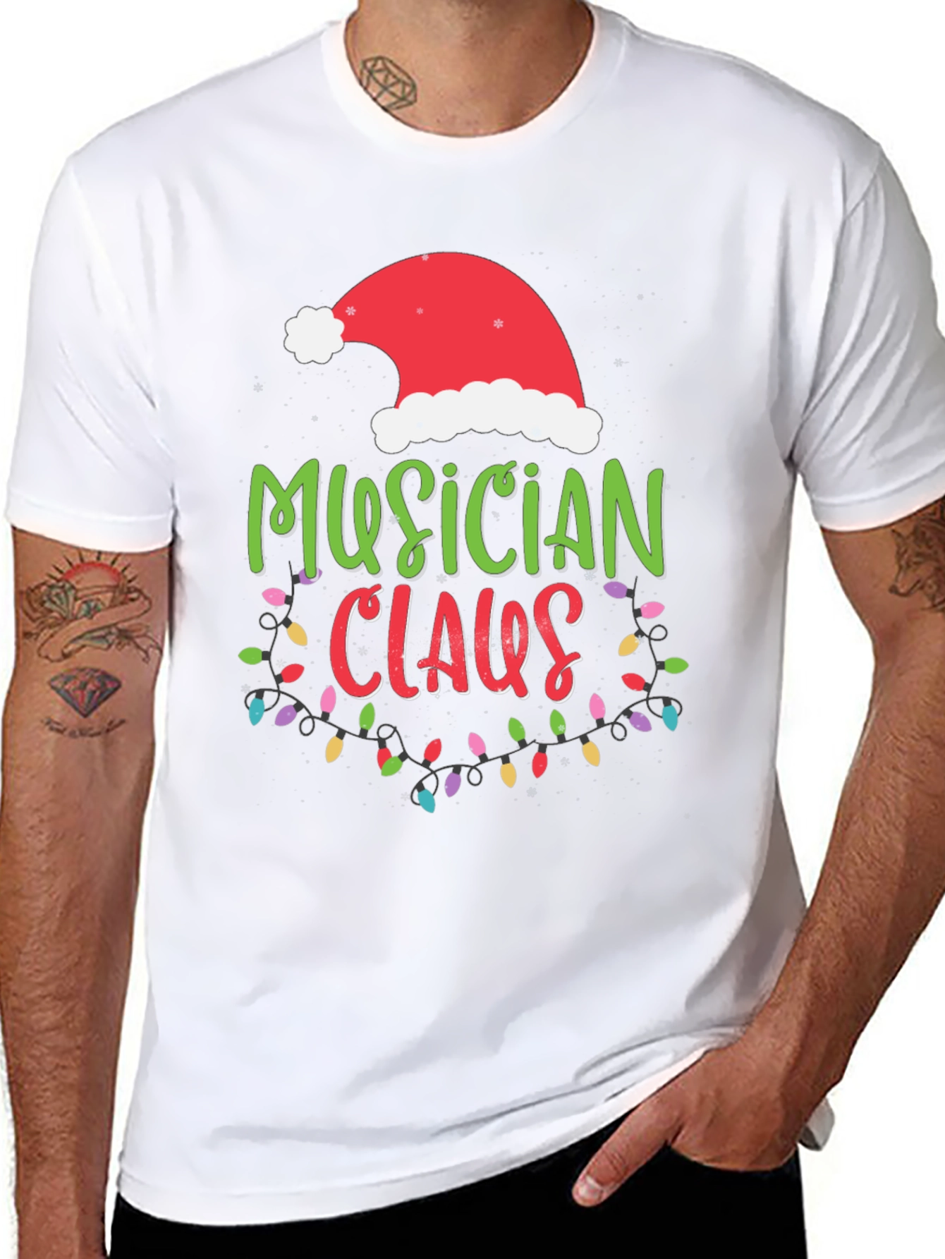 Musician Claus Christmas T-Shirt