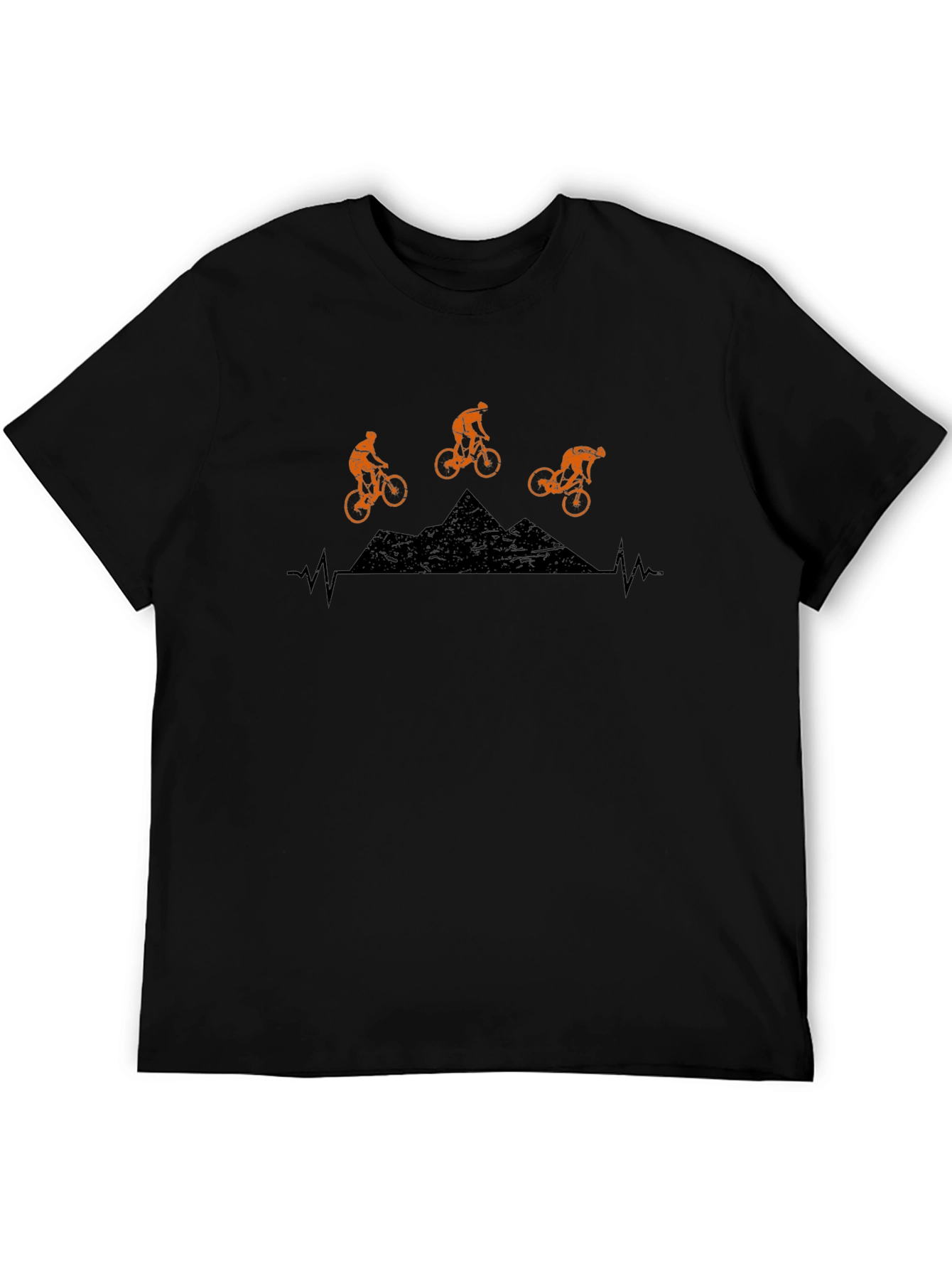 Mountain Bike Heartbeat Graphic T-Shirt