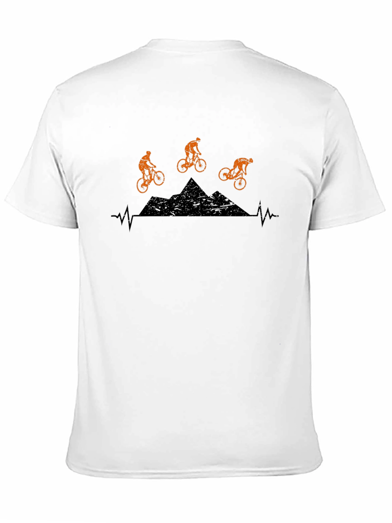Mountain Bike Heartbeat Graphic T-Shirt