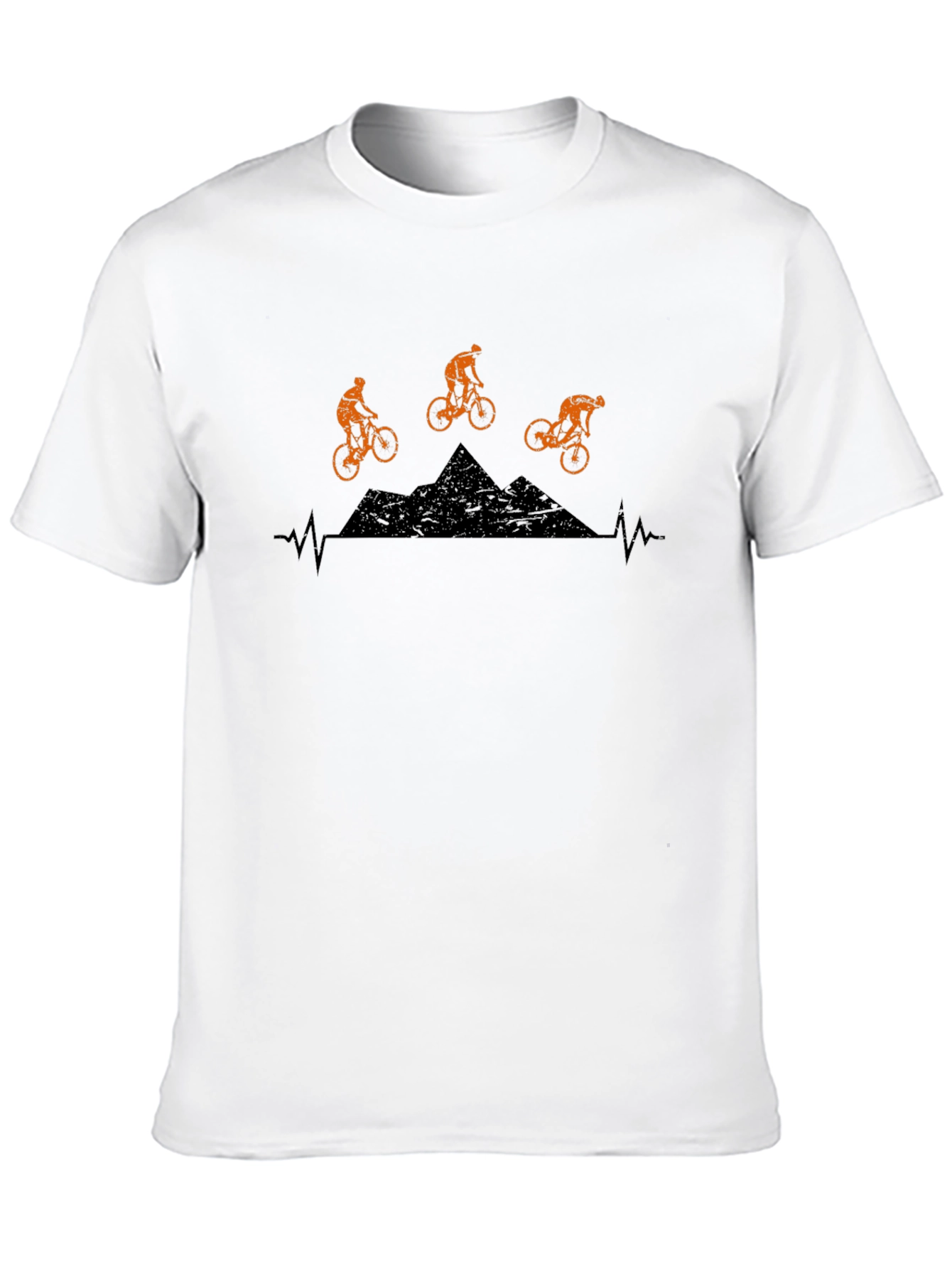 Mountain Bike Heartbeat Graphic T-Shirt