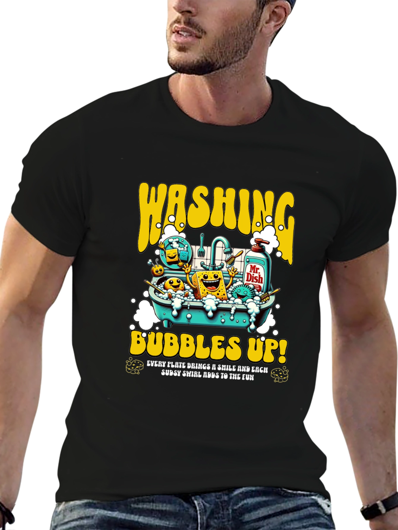 Washing Bubbles Up! Graphic T-Shirt