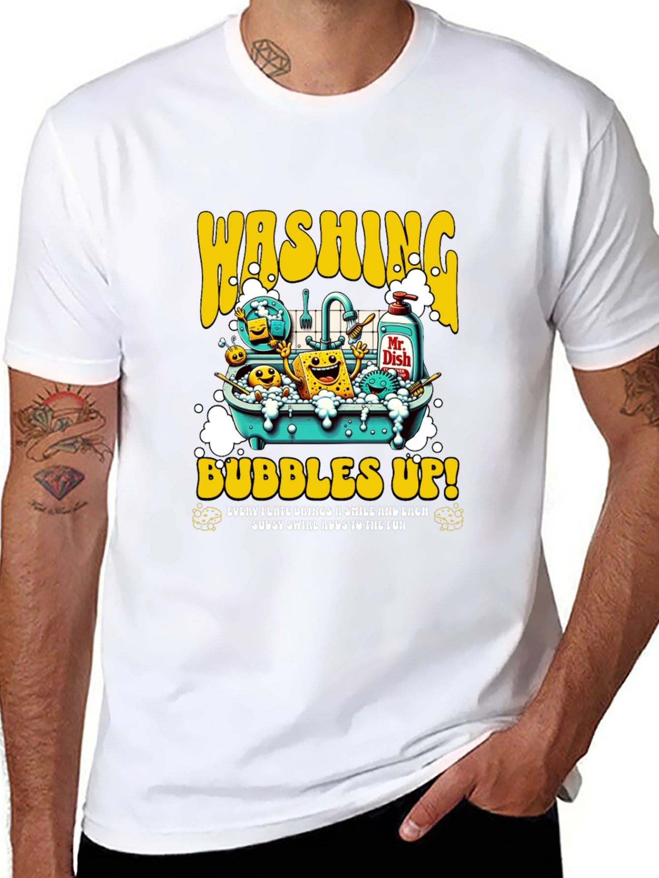 Washing Bubbles Up! Graphic T-Shirt