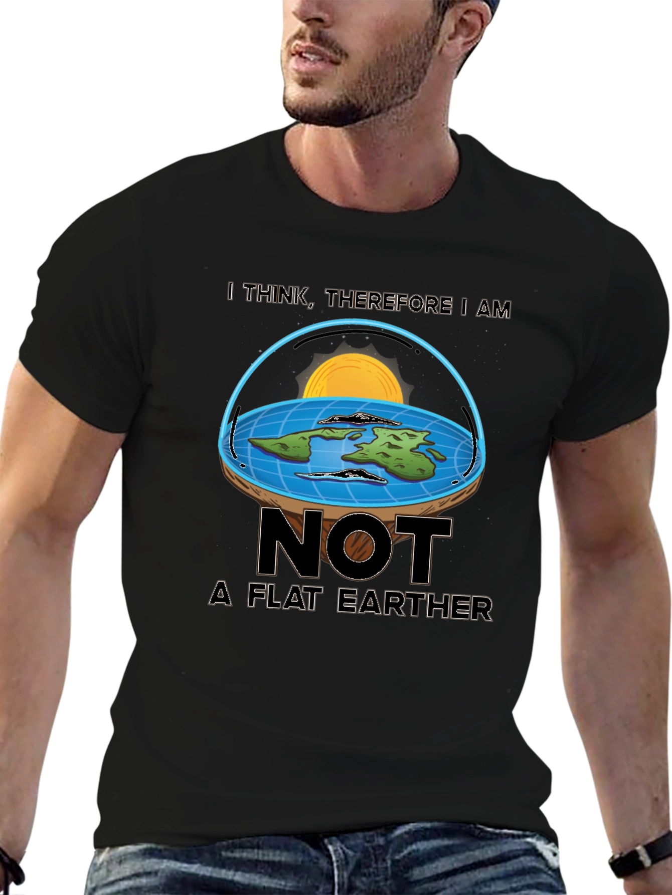 Not a Flat Earther T-Shirt - Funny Science Tee