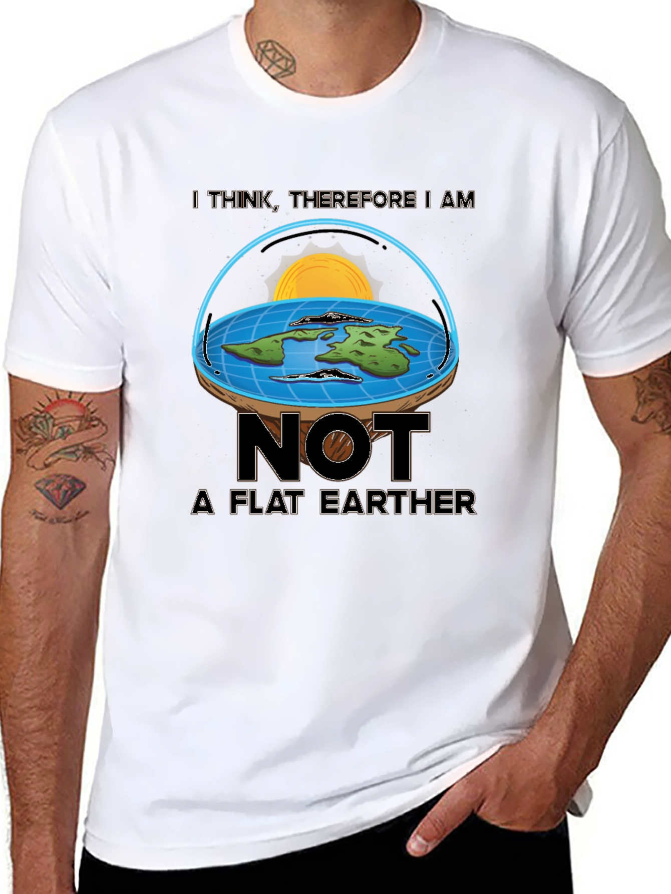 Not a Flat Earther T-Shirt - Funny Science Tee