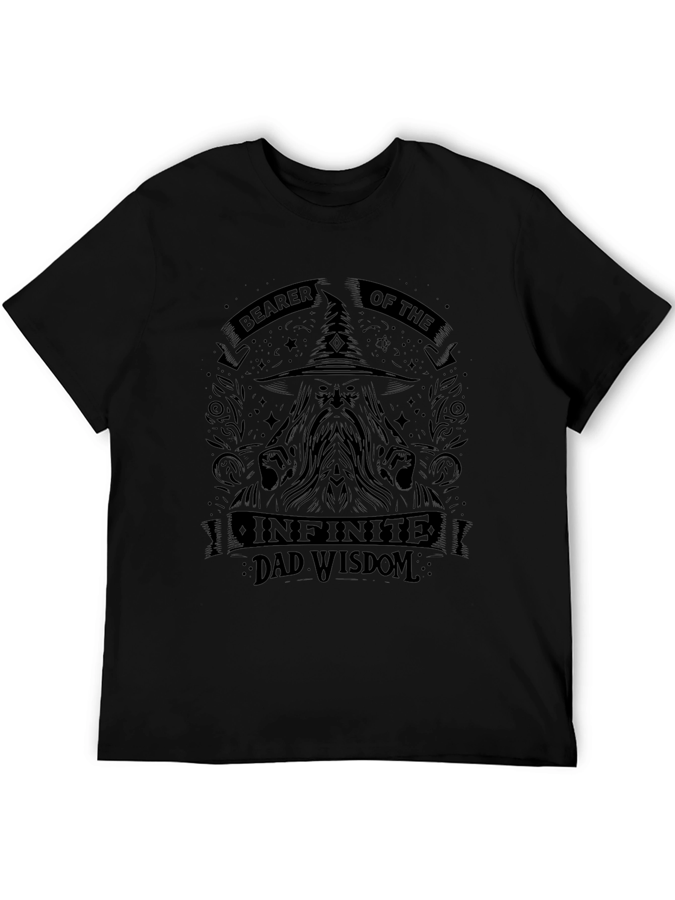 Bearer of Infinite Dad Wisdom Black T-Shirt