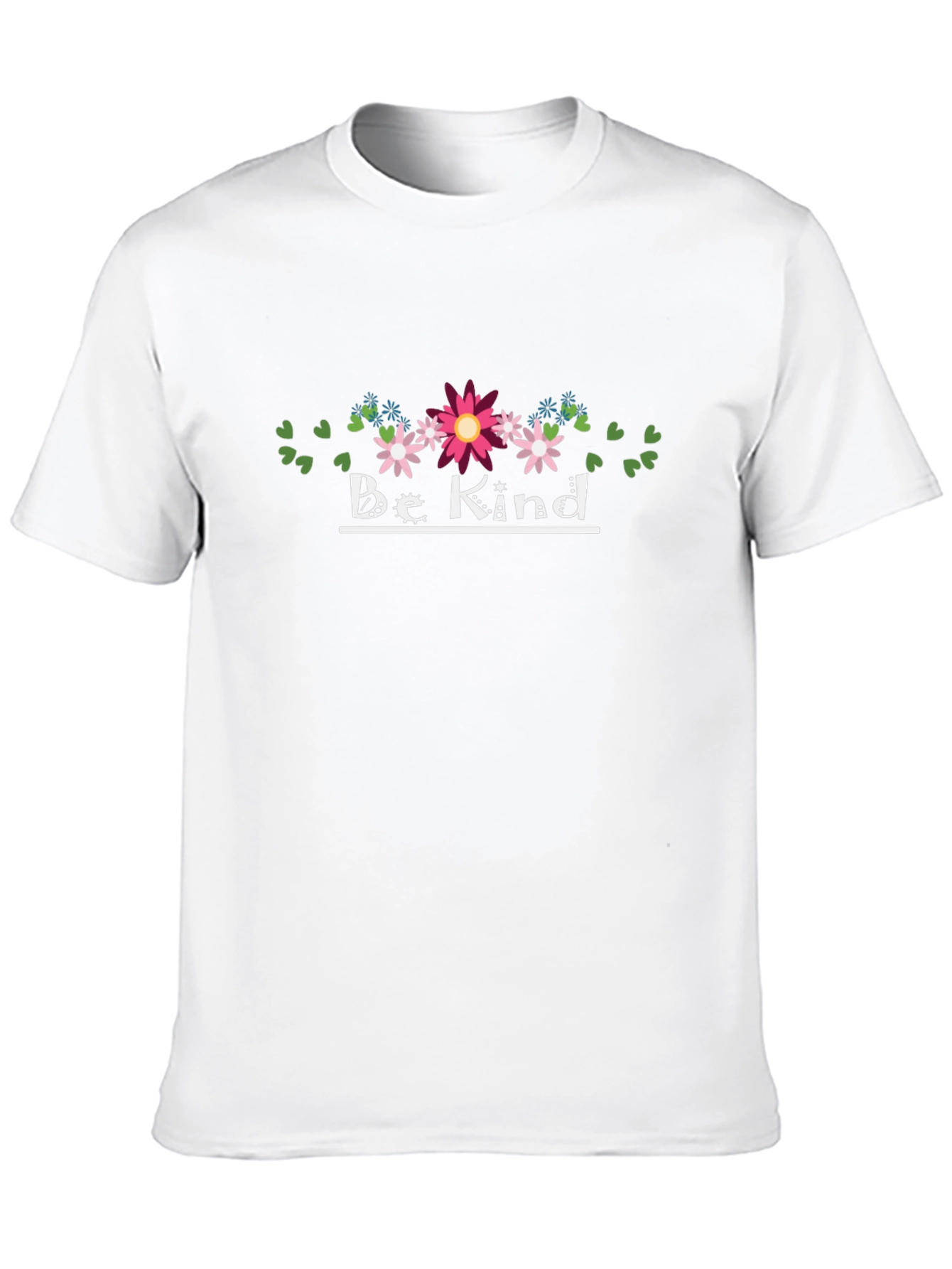 Be Kind Floral T-Shirt - Black Casual Tee