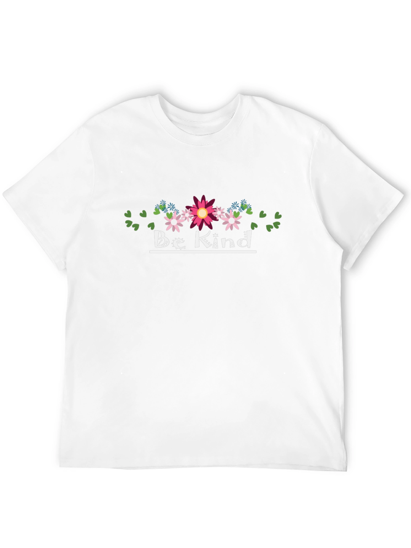 Be Kind Floral T-Shirt - Black Casual Tee