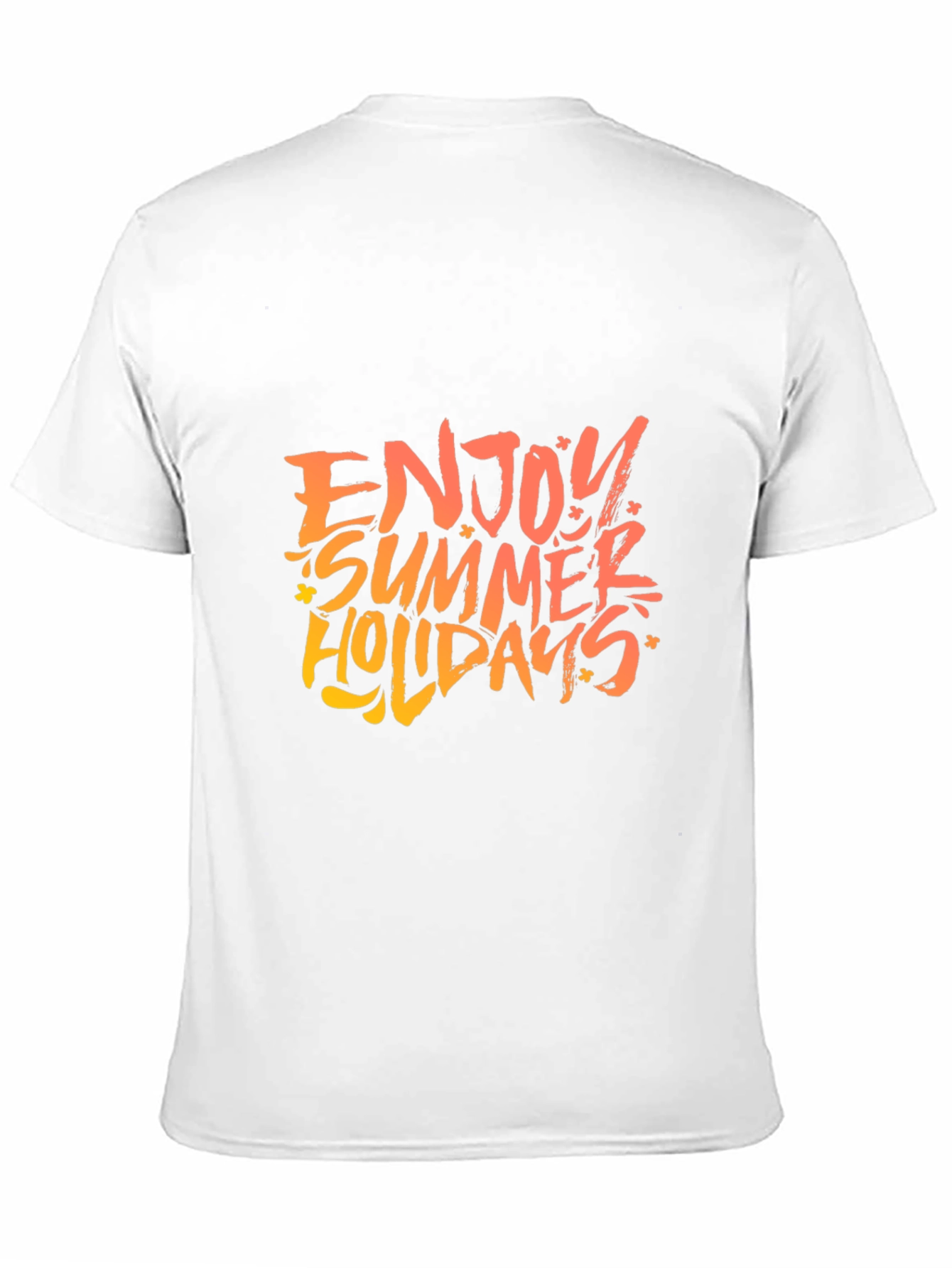 Enjoy Summer Holidays Black Graphic T-Shirt