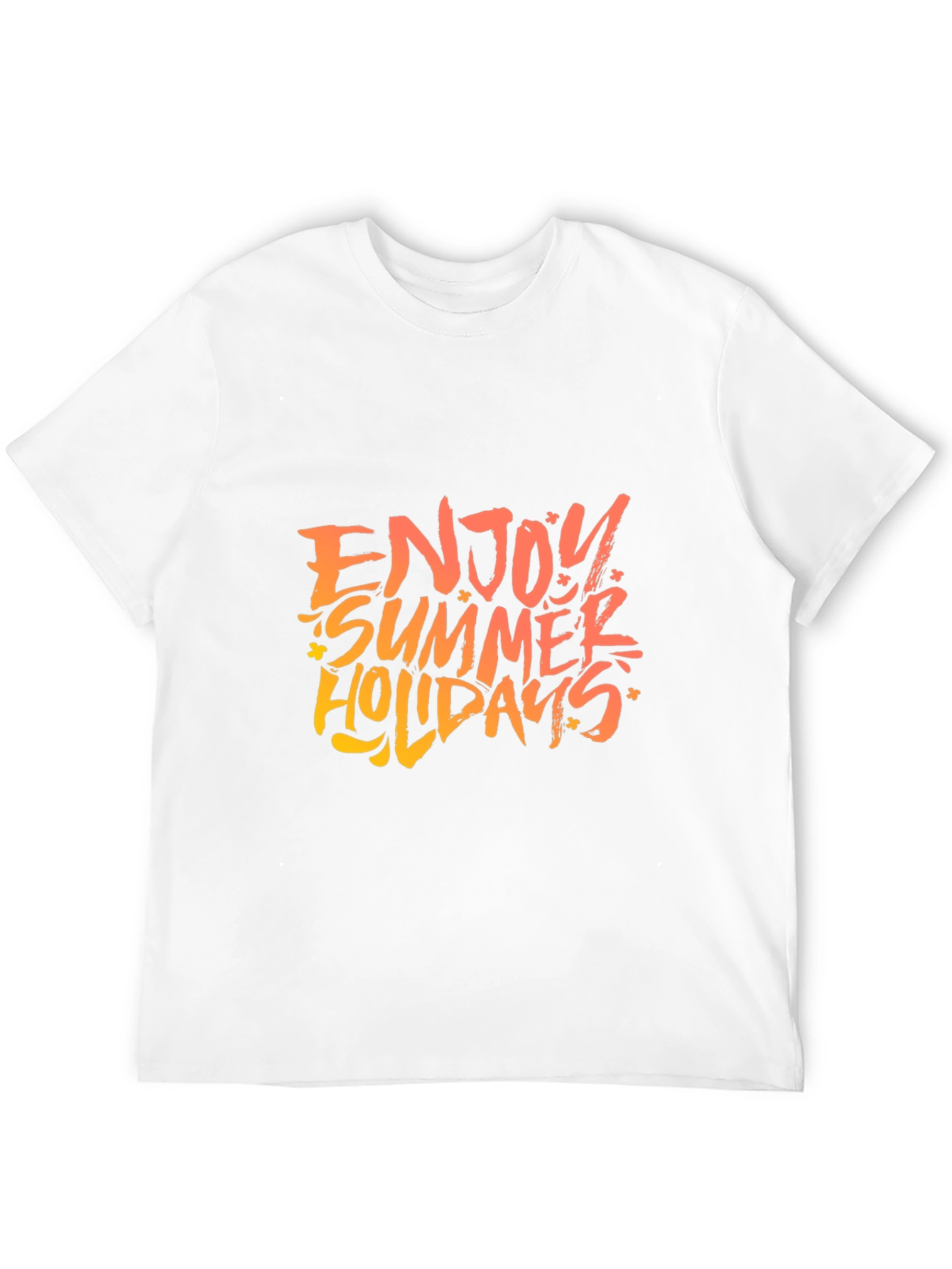 Enjoy Summer Holidays Black Graphic T-Shirt