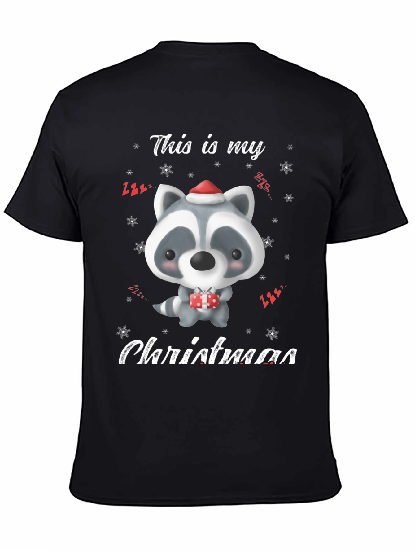 Cute Christmas Raccoon T-Shirt