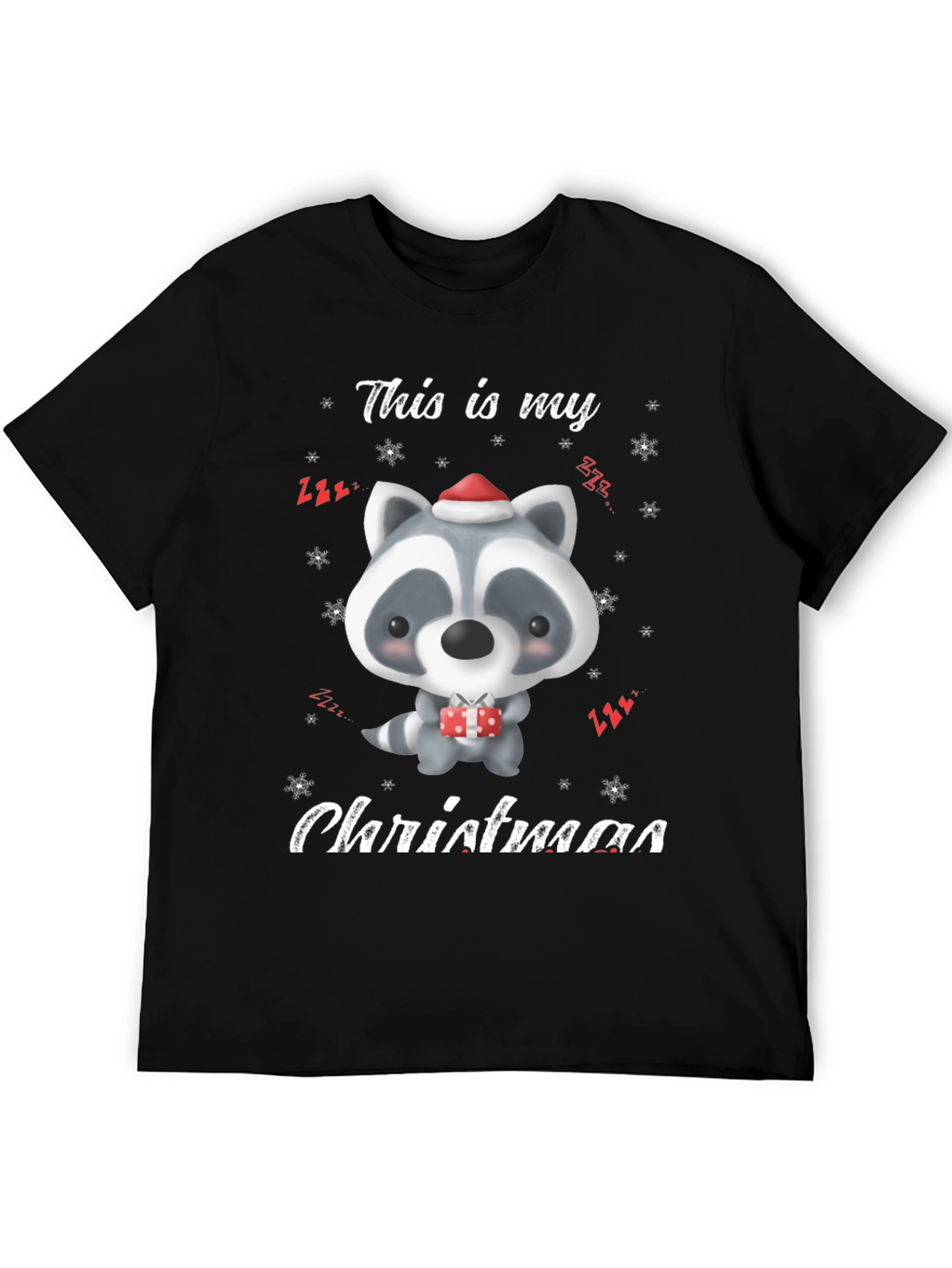 Cute Christmas Raccoon T-Shirt