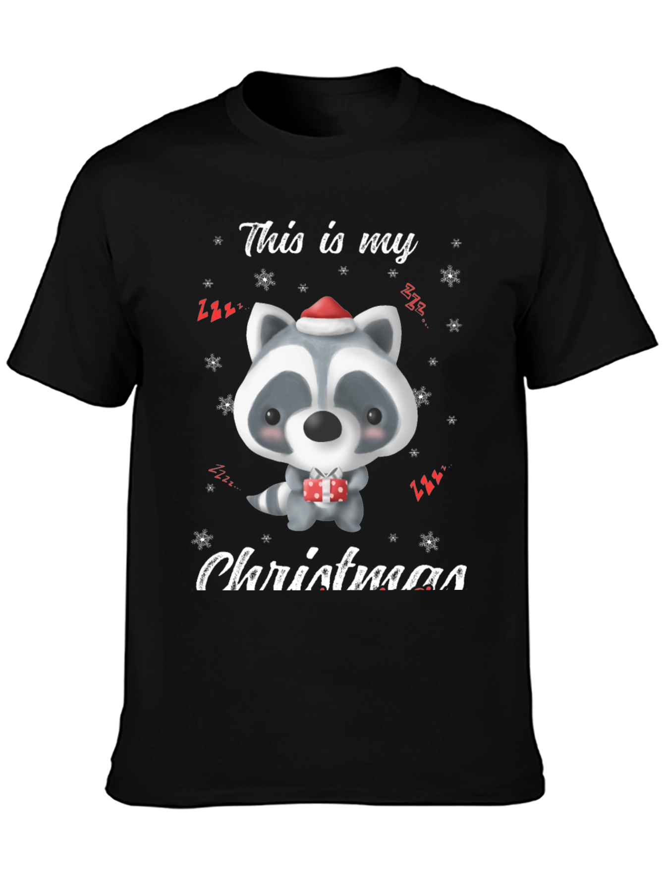 Cute Christmas Raccoon T-Shirt