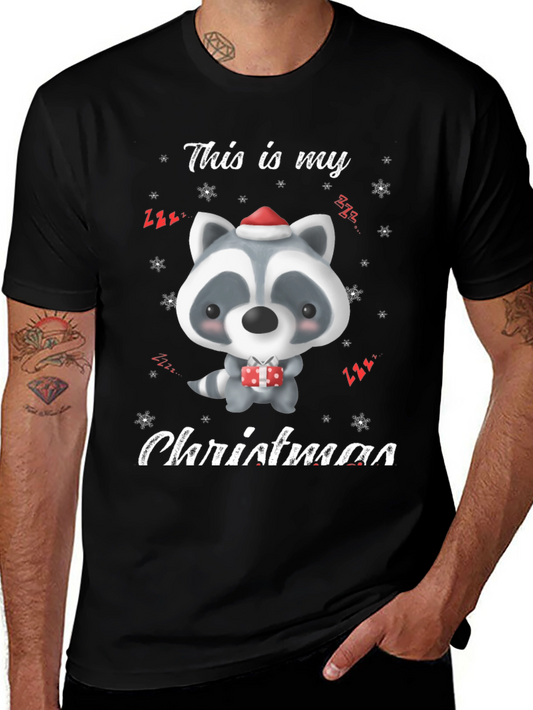 Cute Christmas Raccoon T-Shirt