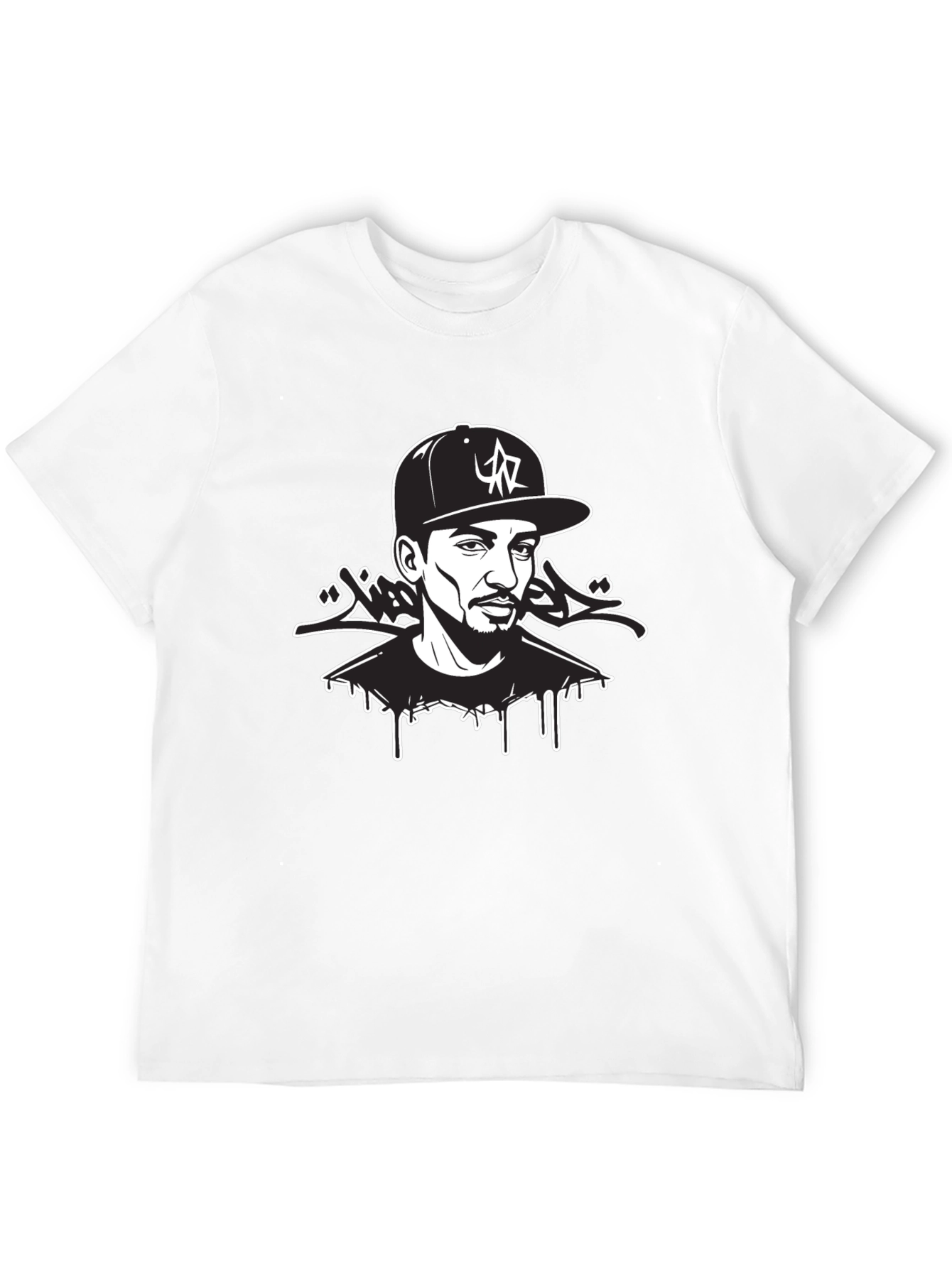 Urban Style Graphic Tee - Black