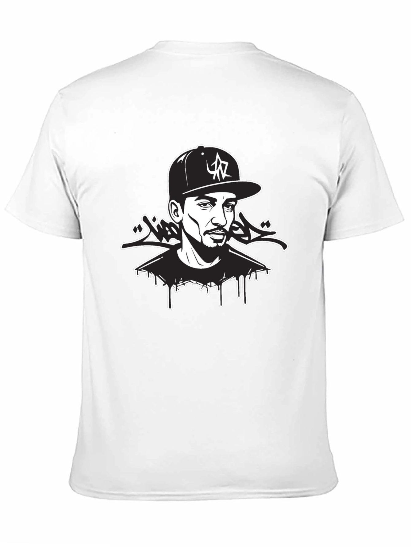 Urban Style Graphic Tee - Black