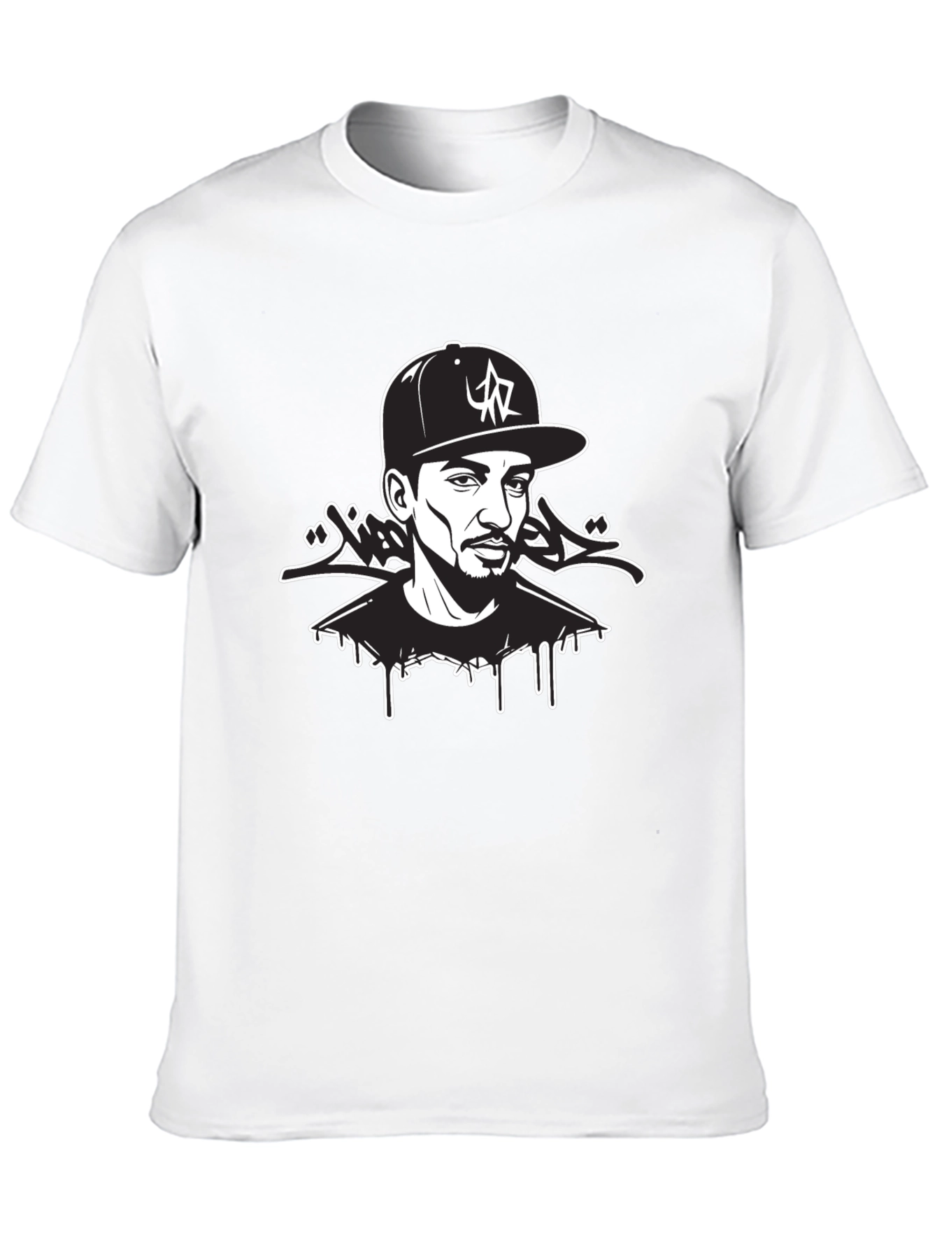 Urban Style Graphic Tee - Black