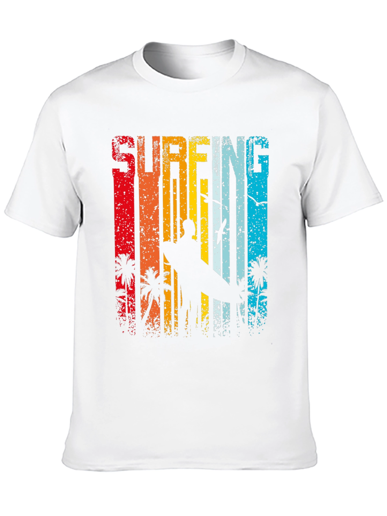 Retro Surfing Graphic Tee - Black
