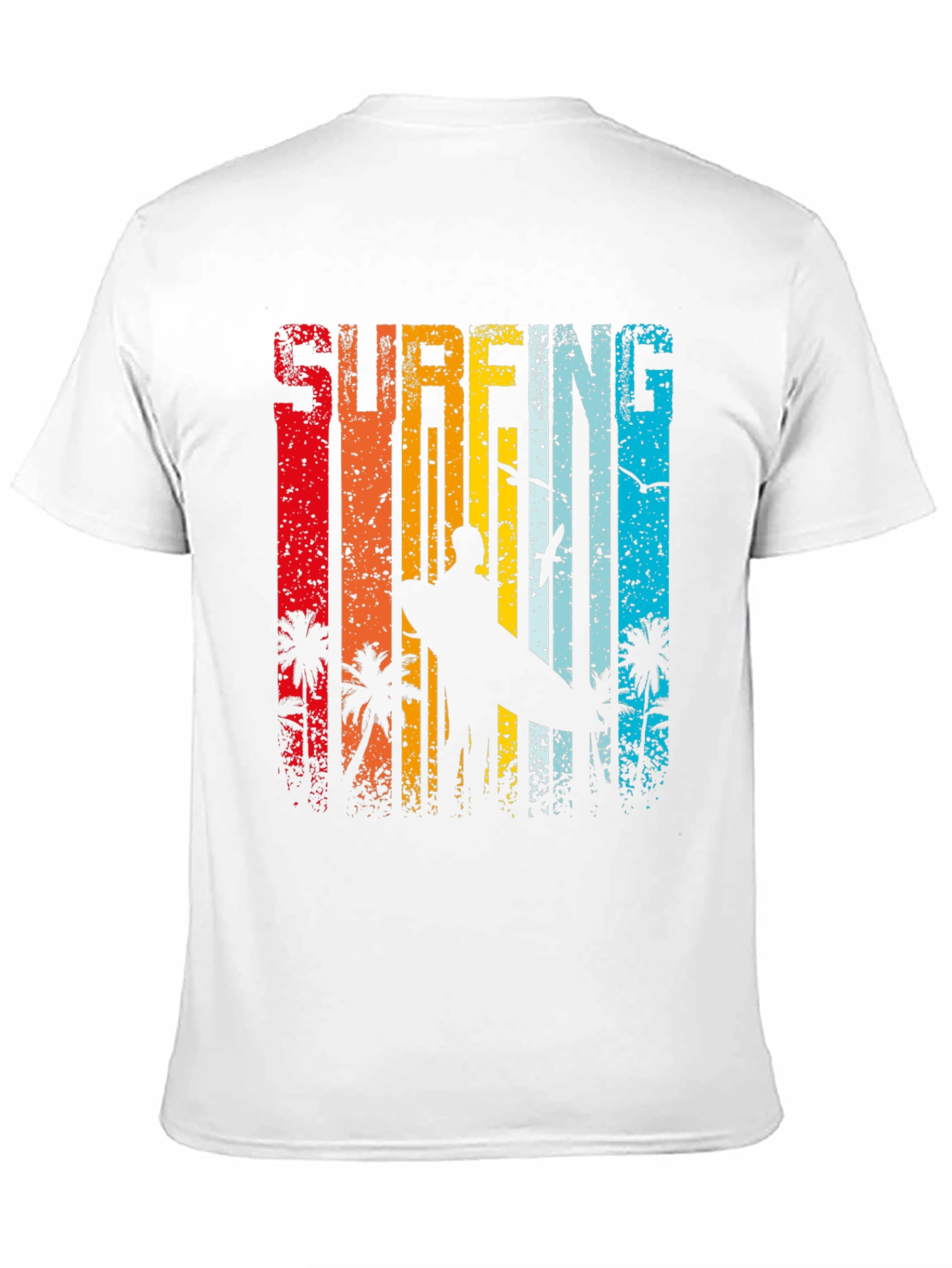Retro Surfing Graphic Tee - Black
