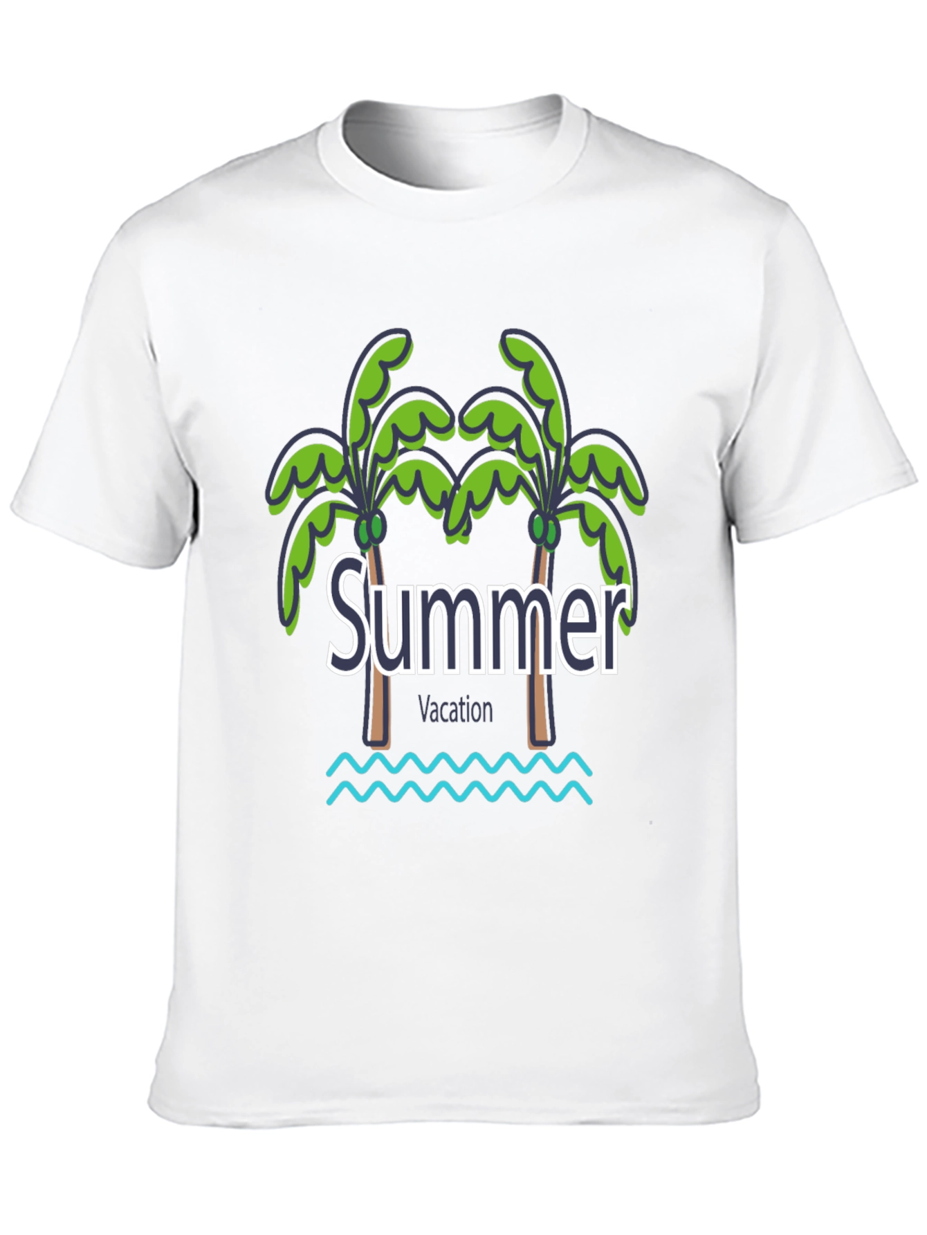 Summer Vacation Graphic Tee - Black