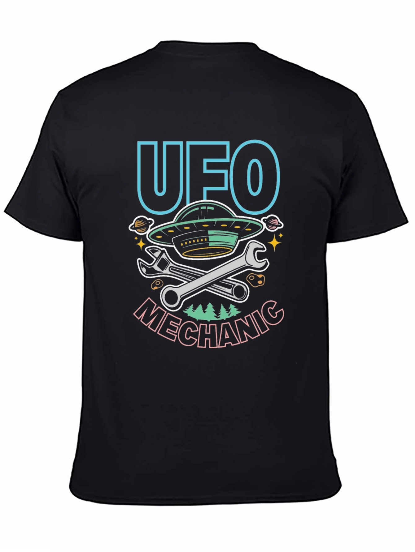 UFO Mechanic T-Shirt - Funny Alien Repair Tee