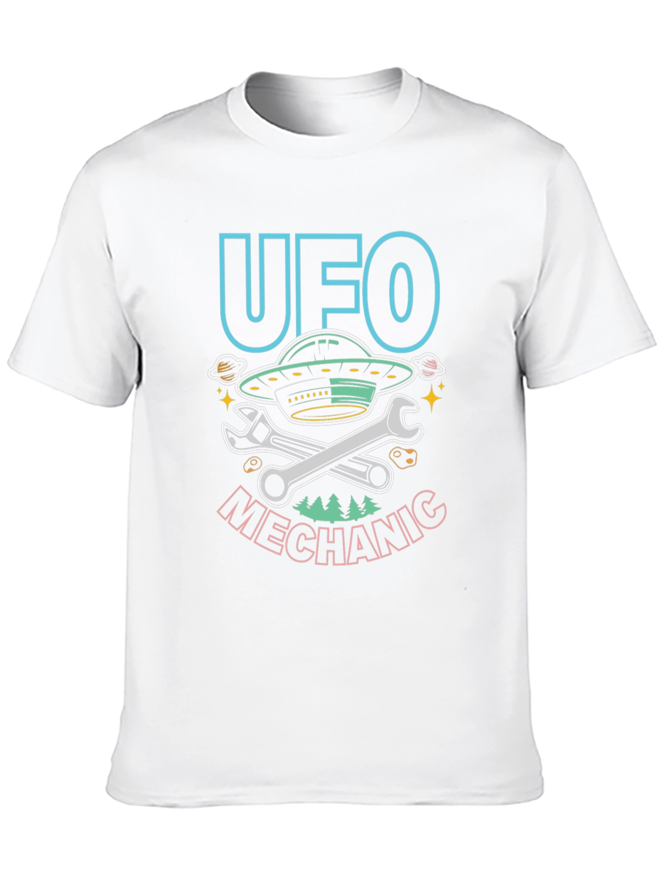 UFO Mechanic T-Shirt - Funny Alien Repair Tee