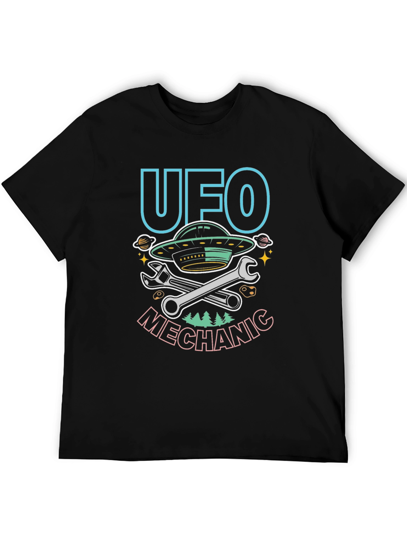 UFO Mechanic T-Shirt - Funny Alien Repair Tee