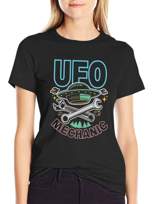 UFO Mechanic T-Shirt - Funny Alien Repair Tee