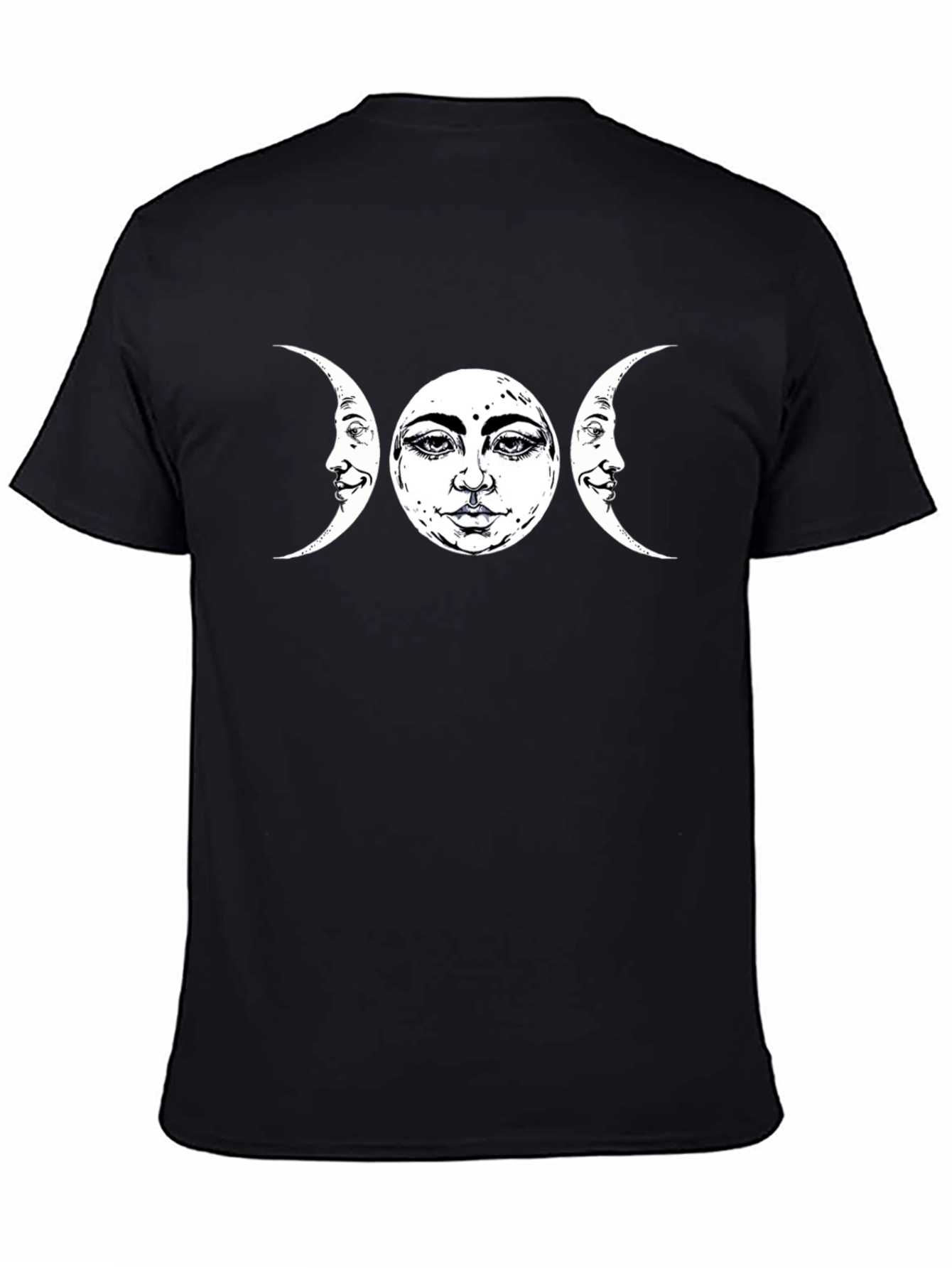 Triple Moon Goddess Black T-Shirt