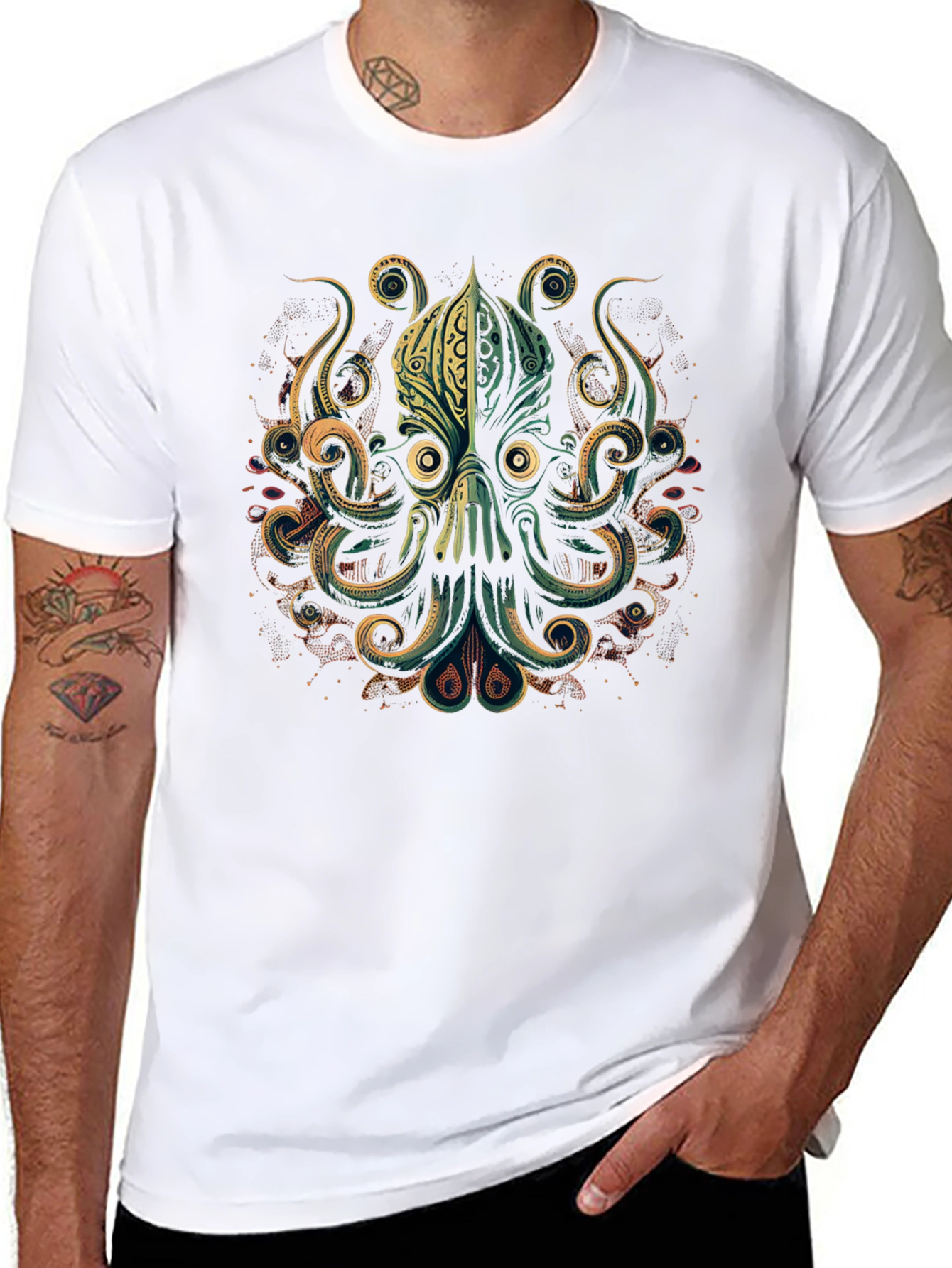 Octopus Graphic Black T-Shirt