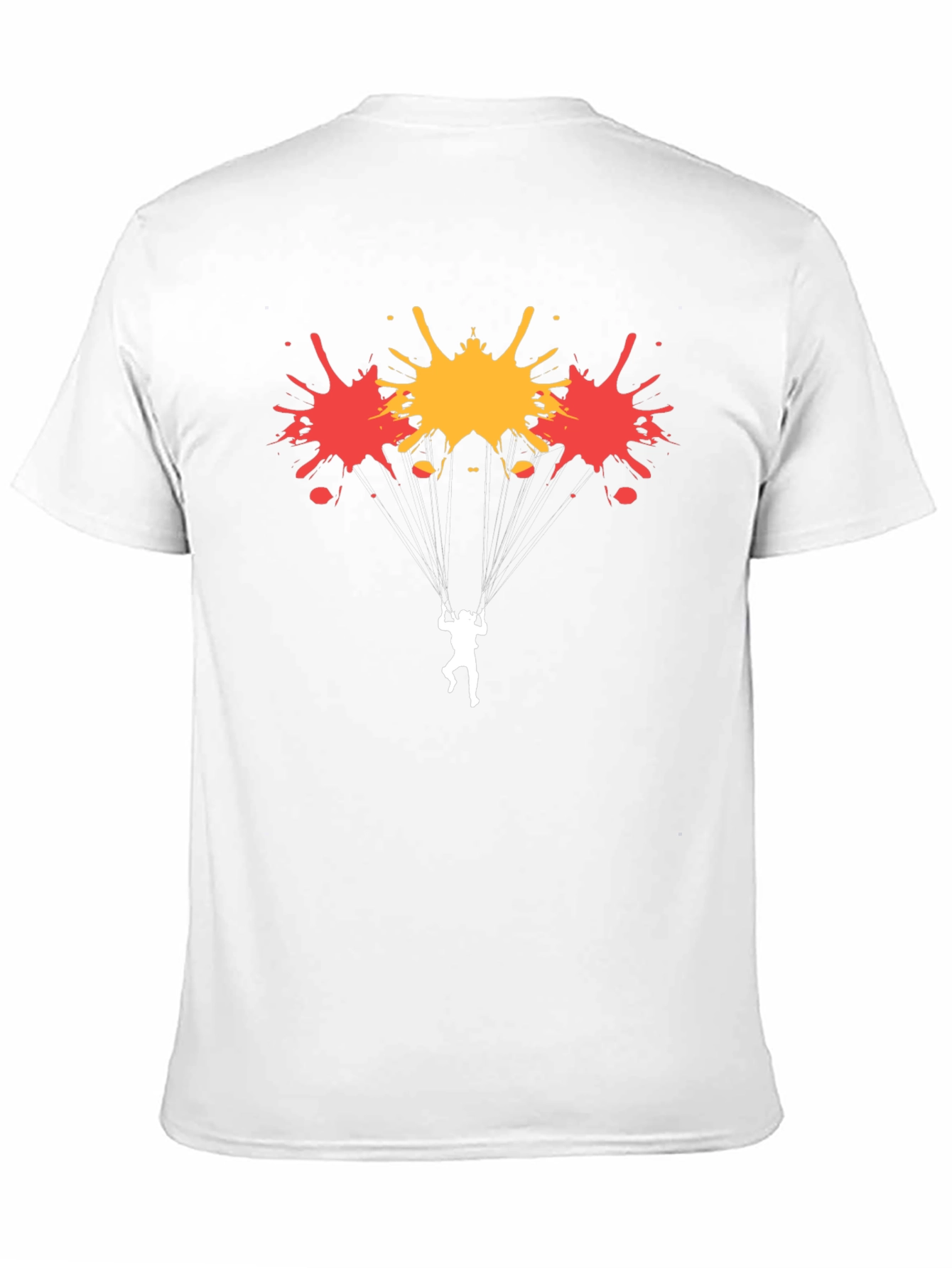 Skydiving Paint Splatter Black Graphic Tee