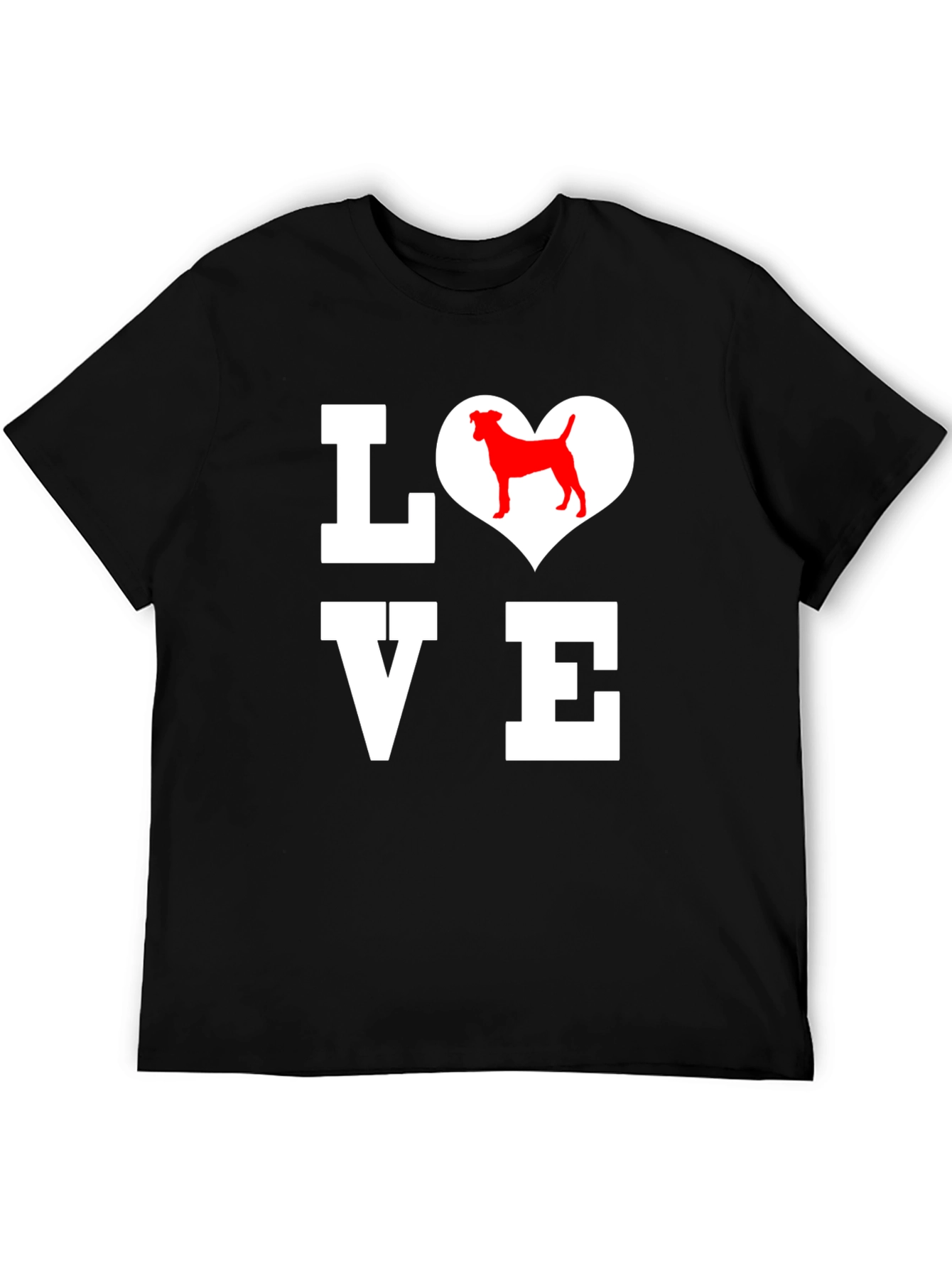 Dog Lover Graphic Tee - Black Cotton T-Shirt