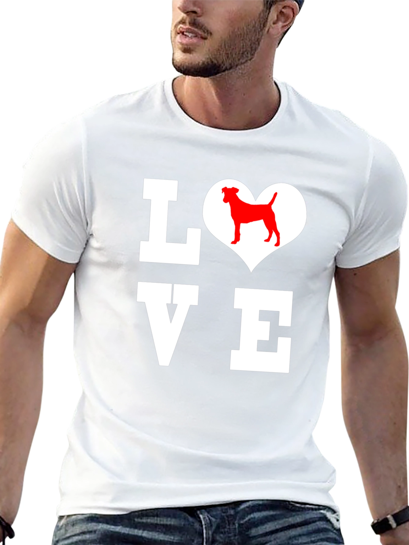 Dog Lover Graphic Tee - Black Cotton T-Shirt