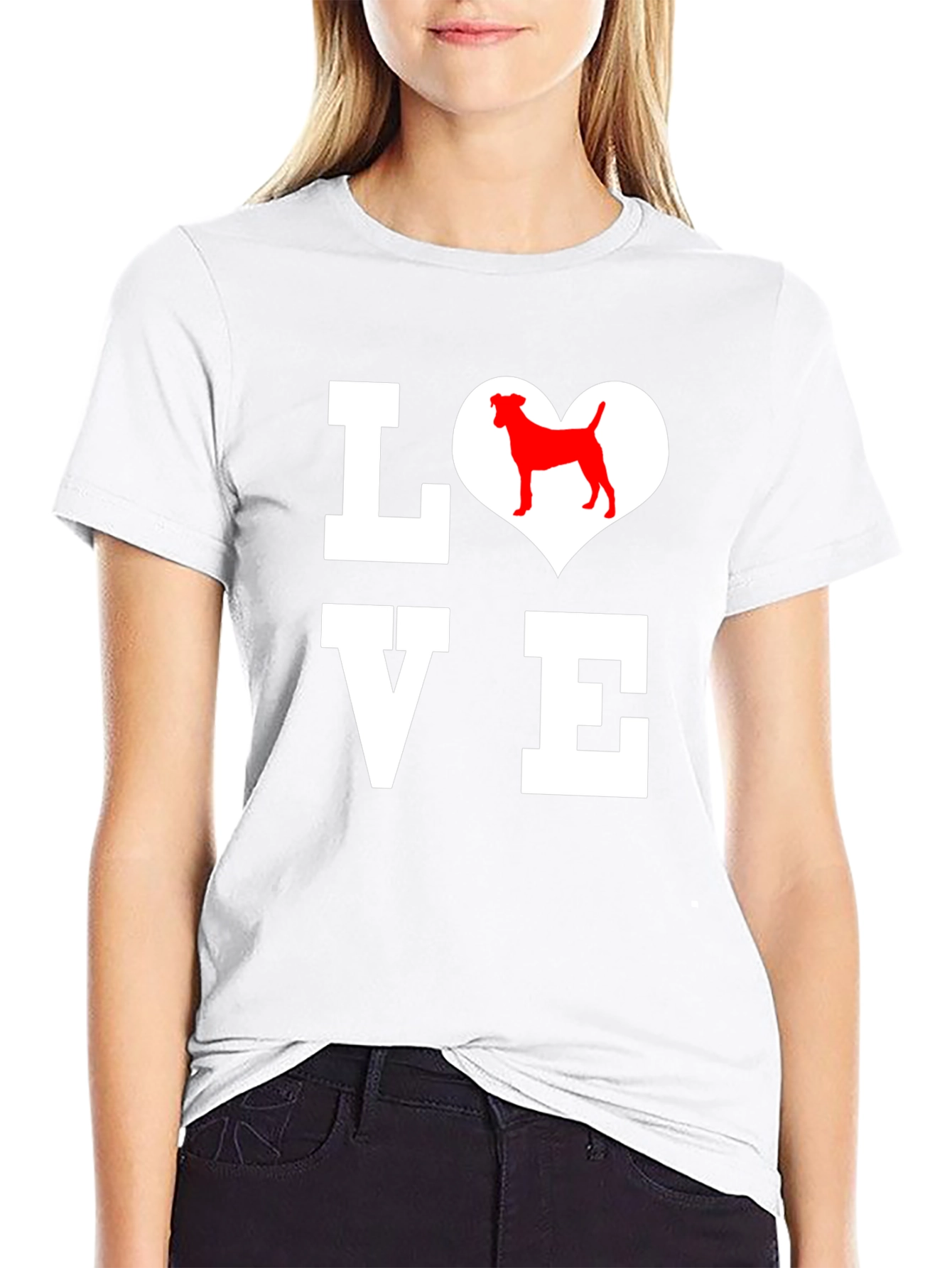 Dog Lover Graphic Tee - Black Cotton T-Shirt