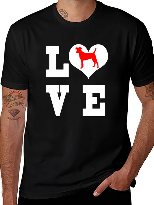 Dog Lover Graphic Tee - Black Cotton T-Shirt