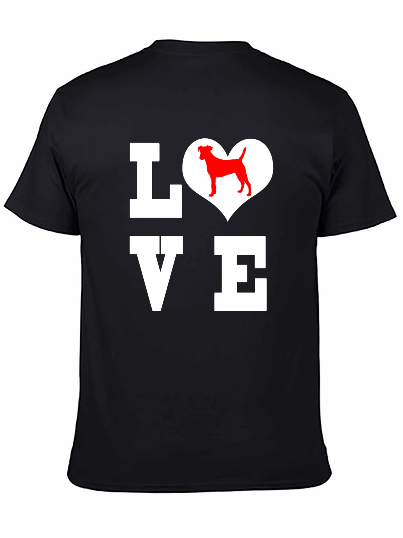 Dog Lover Graphic Tee - Black Cotton T-Shirt