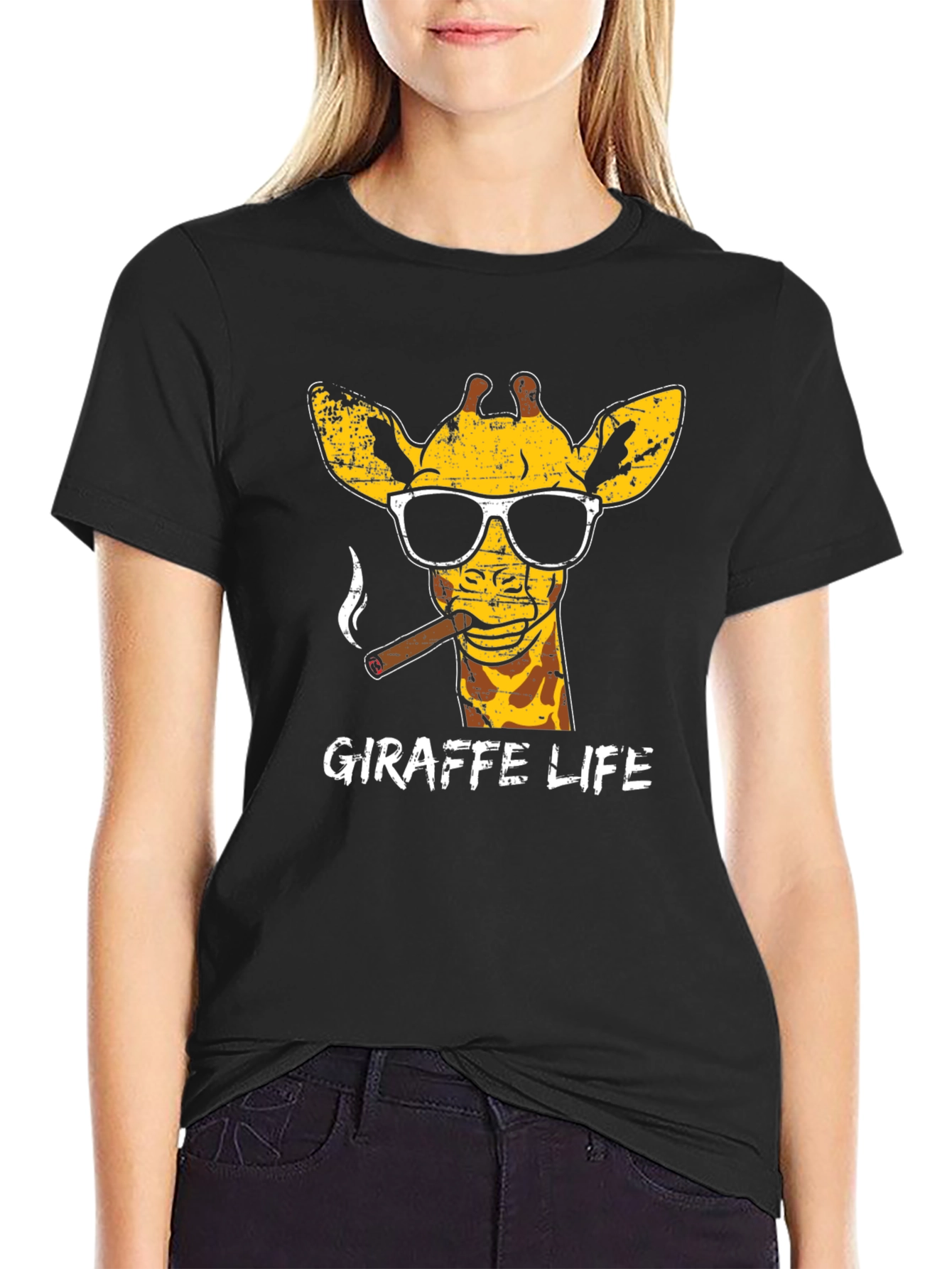 Giraffe Life Graphic T-Shirt - Cool & Fun!