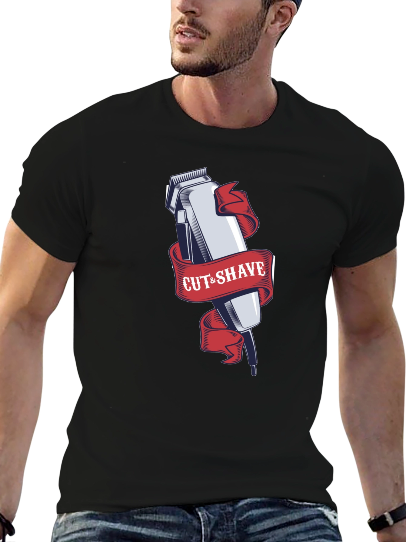 Cut & Shave Barber Tee - Stylish Graphic T-Shirt