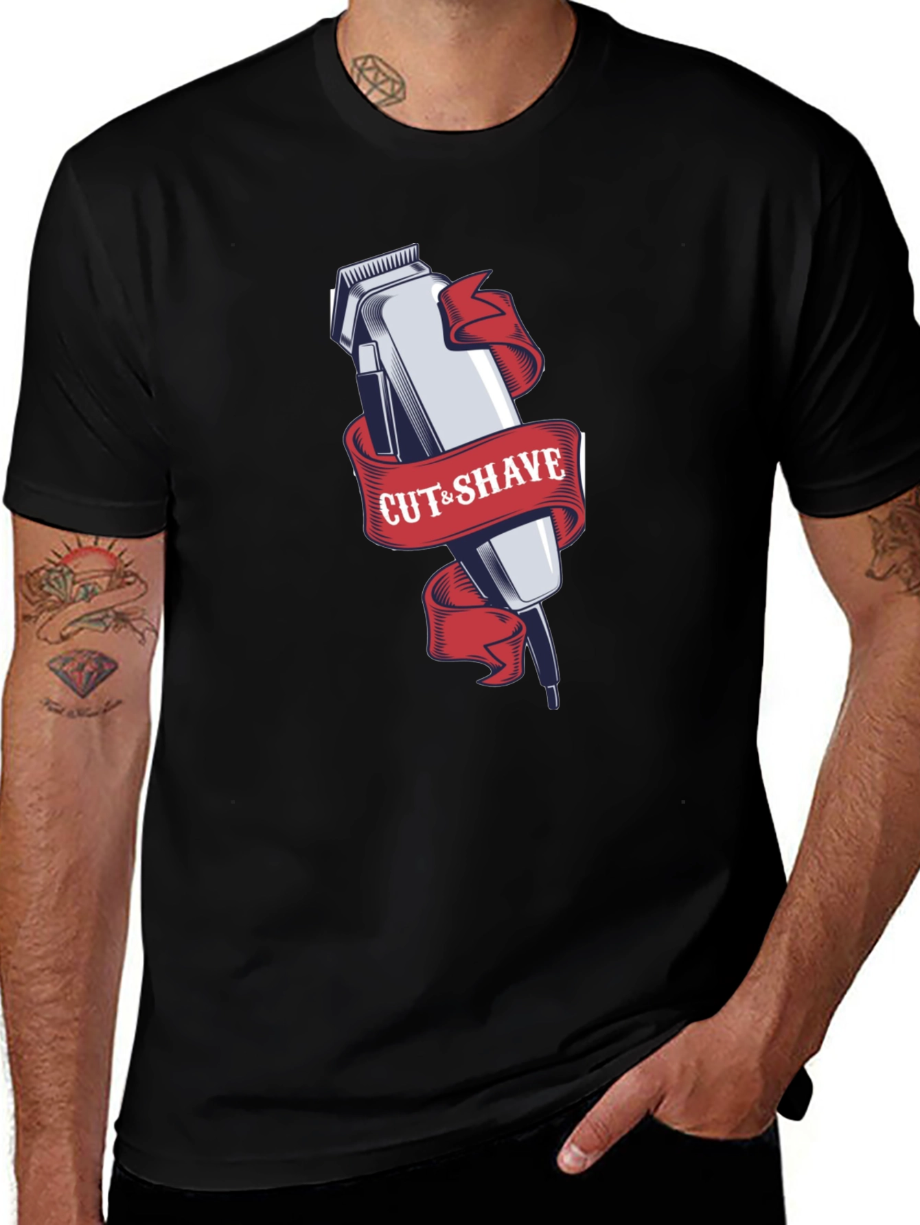 Cut & Shave Barber Tee - Stylish Graphic T-Shirt