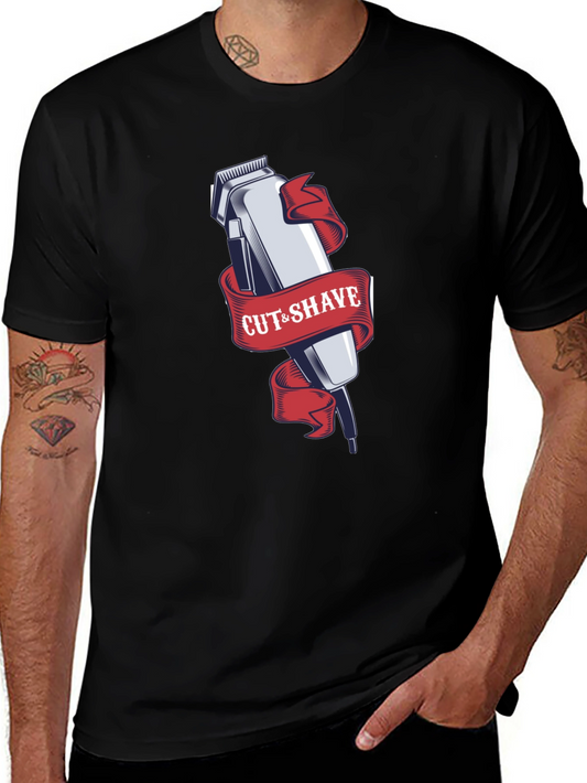 Cut & Shave Barber Tee - Stylish Graphic T-Shirt