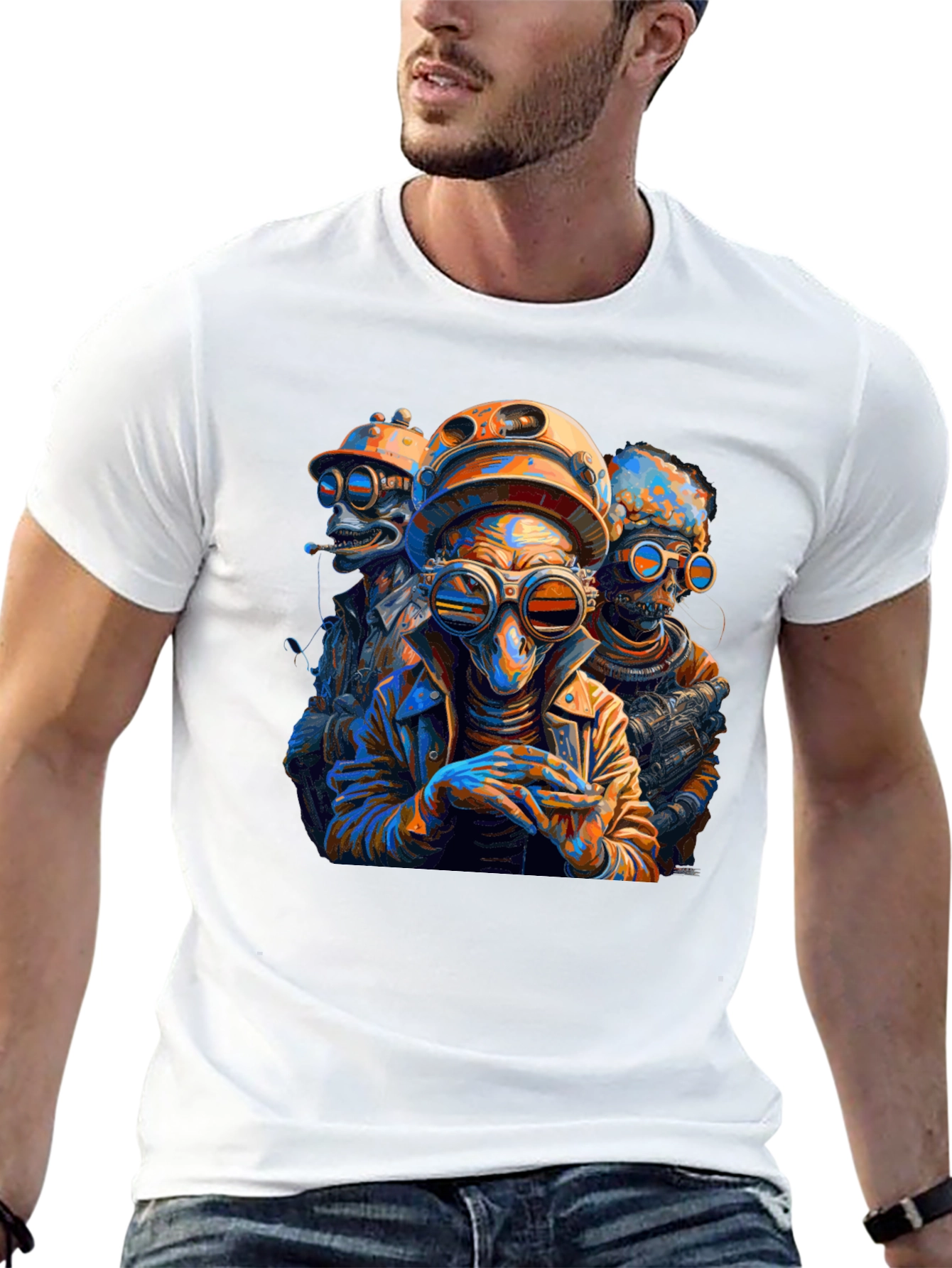 Steampunk Alien Crew Graphic Tee