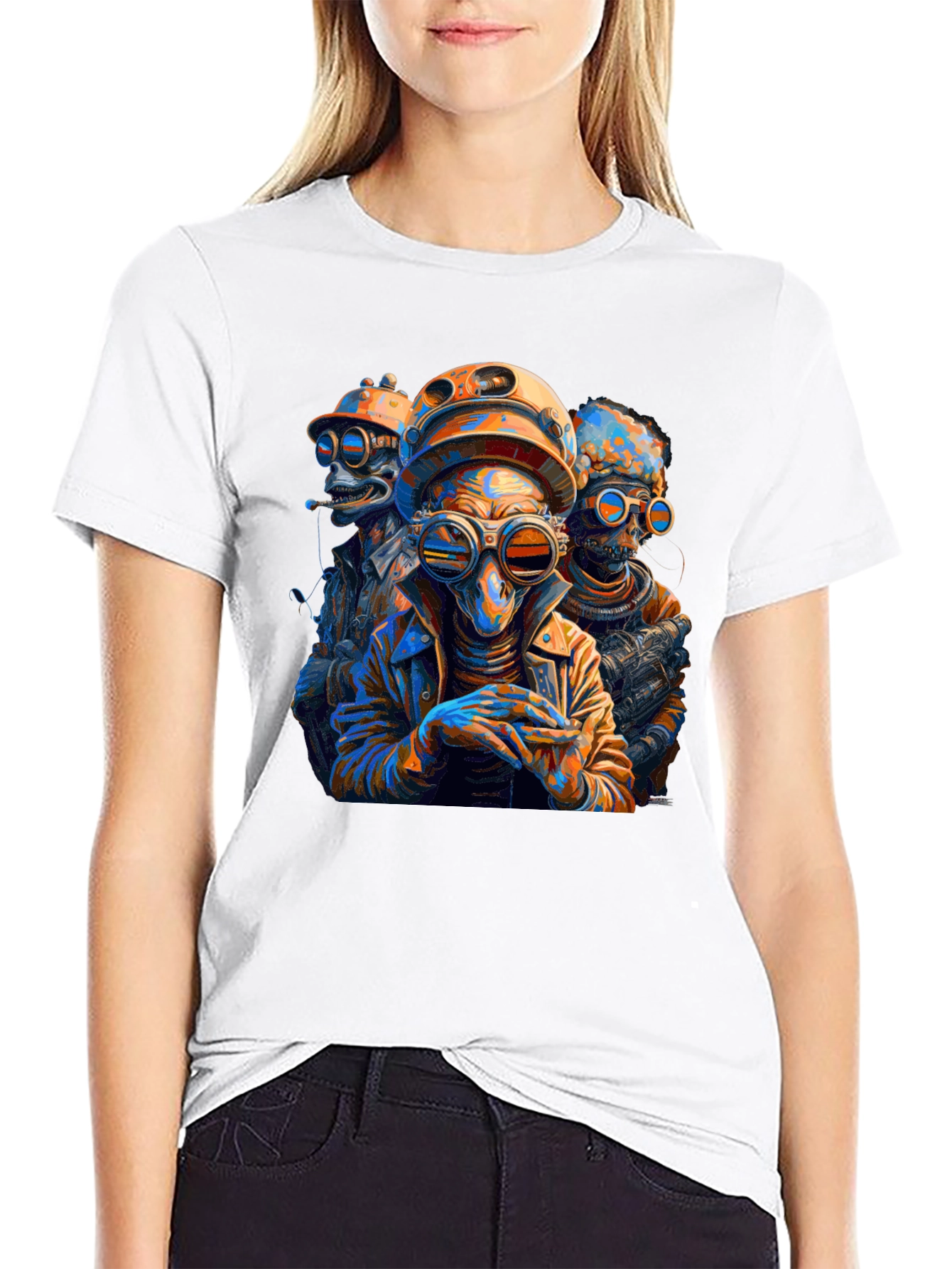 Steampunk Alien Crew Graphic Tee