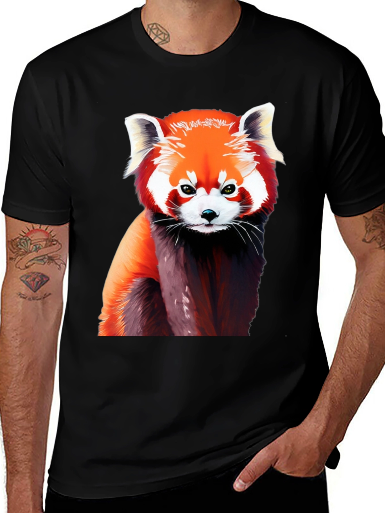 Red Panda Graphic T-Shirt - Stylish Animal Tee