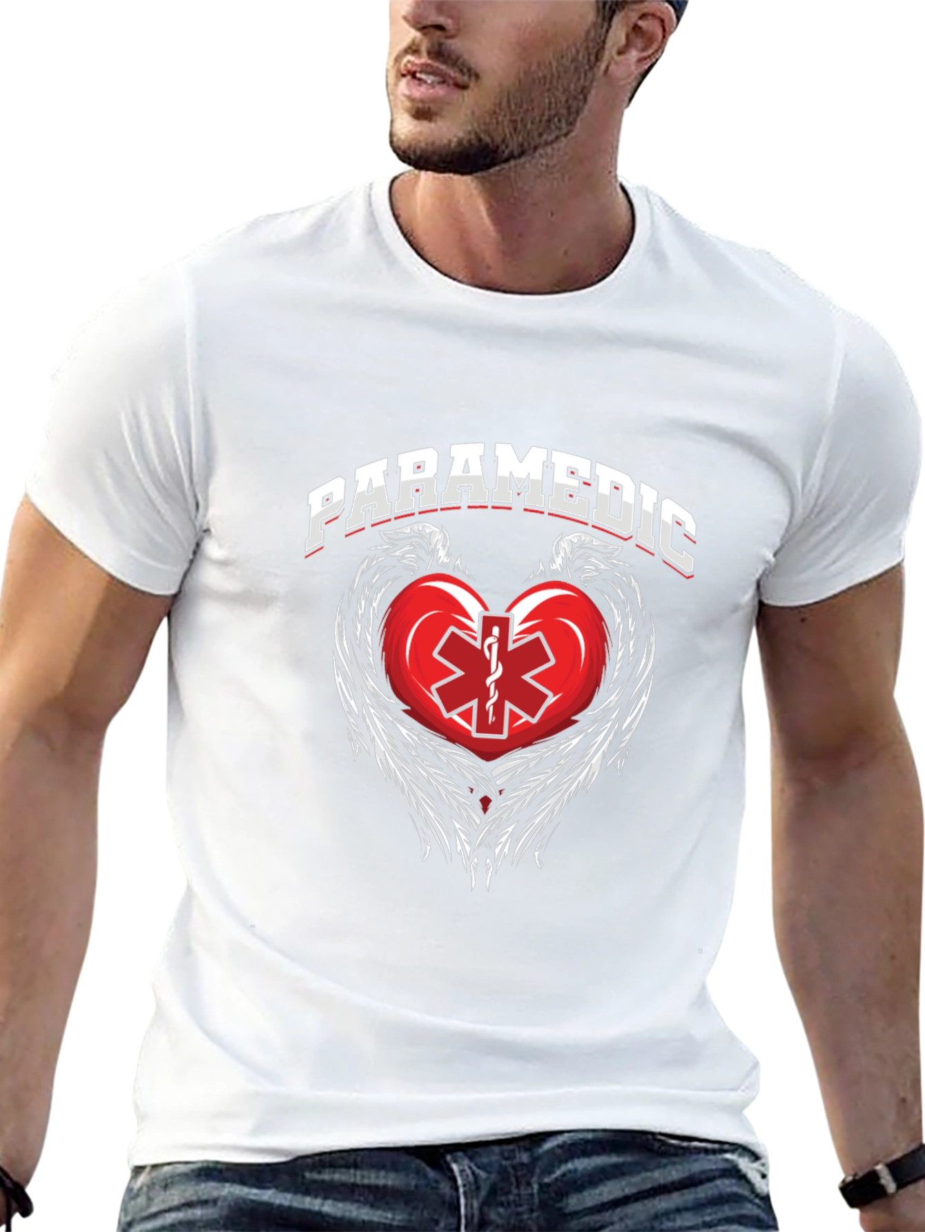 Paramedic Heart Wings Graphic Tee - EMT Apparel